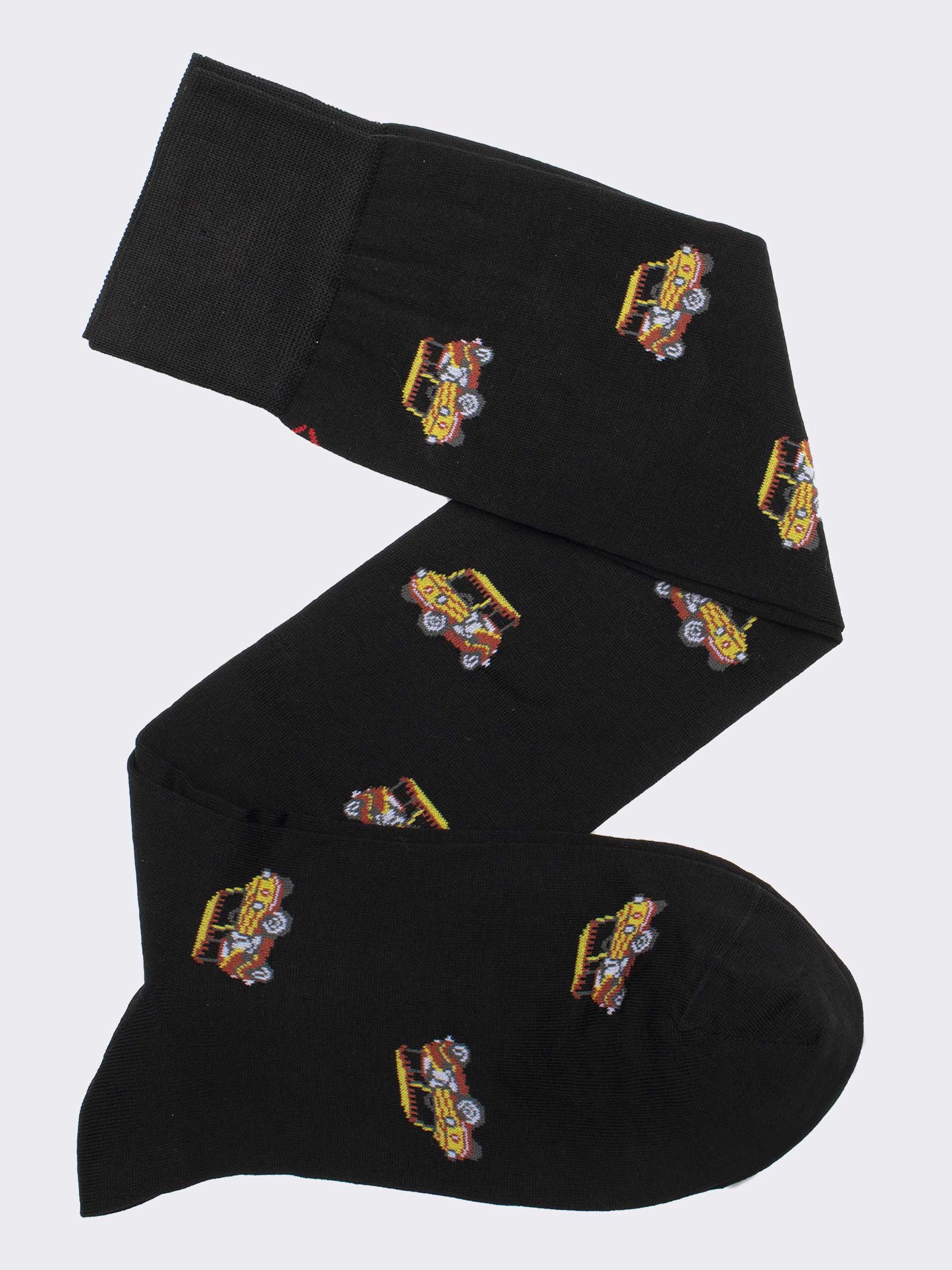Men's Patterned Long Cotton Socks - Original Design - Image 1