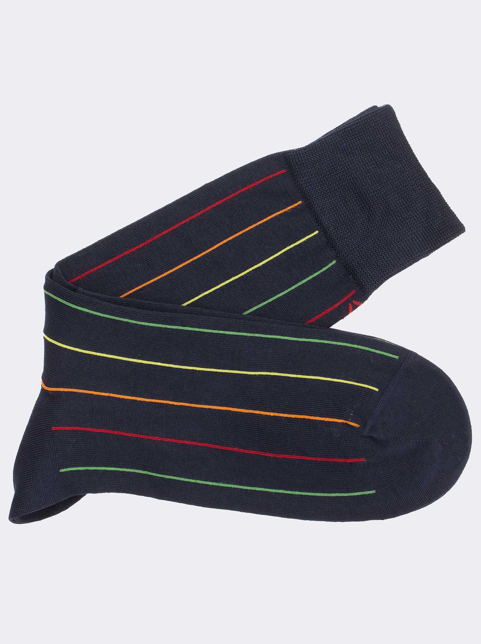 Chaussettes Courtes Homme à Rayures - Design Élégant et Confort Premium - Image 1