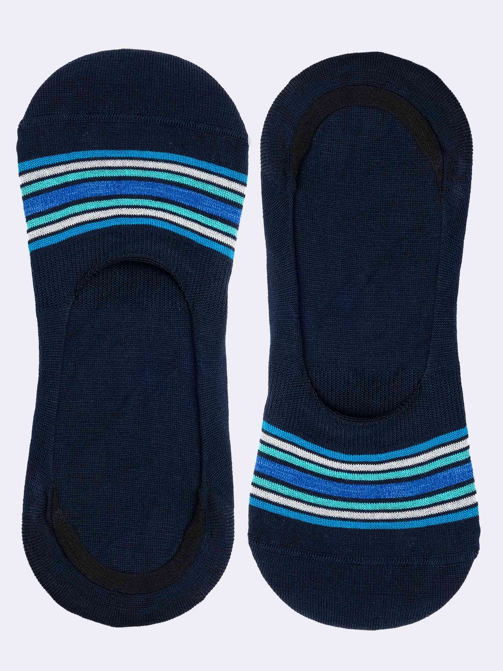 Herren Sneakersocken mit Streifenmuster - Modernes Design aus kühler Baumwolle