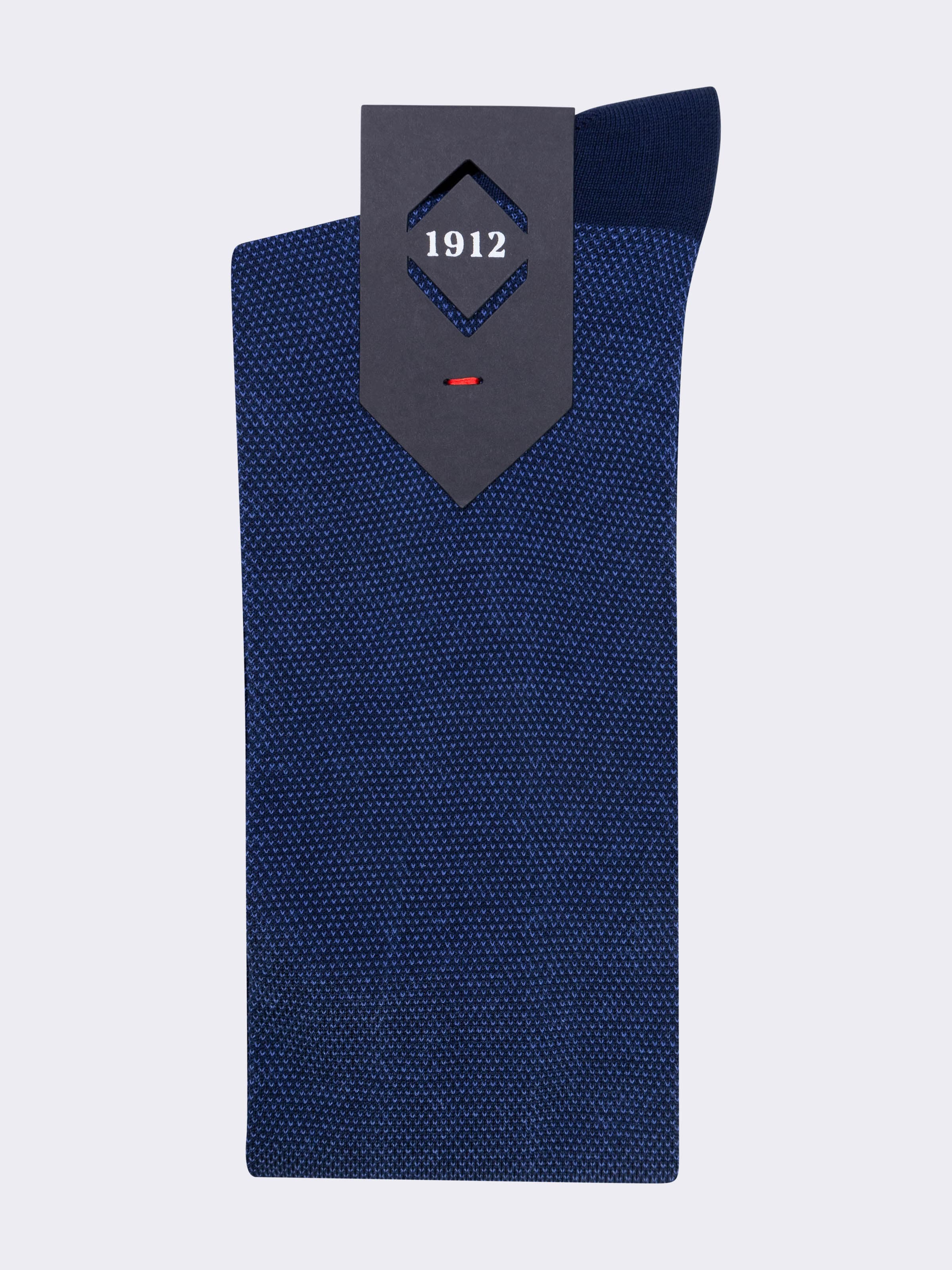 Elegant Men's Long Socks in Cool Cotton Oxford Pattern - Image 3