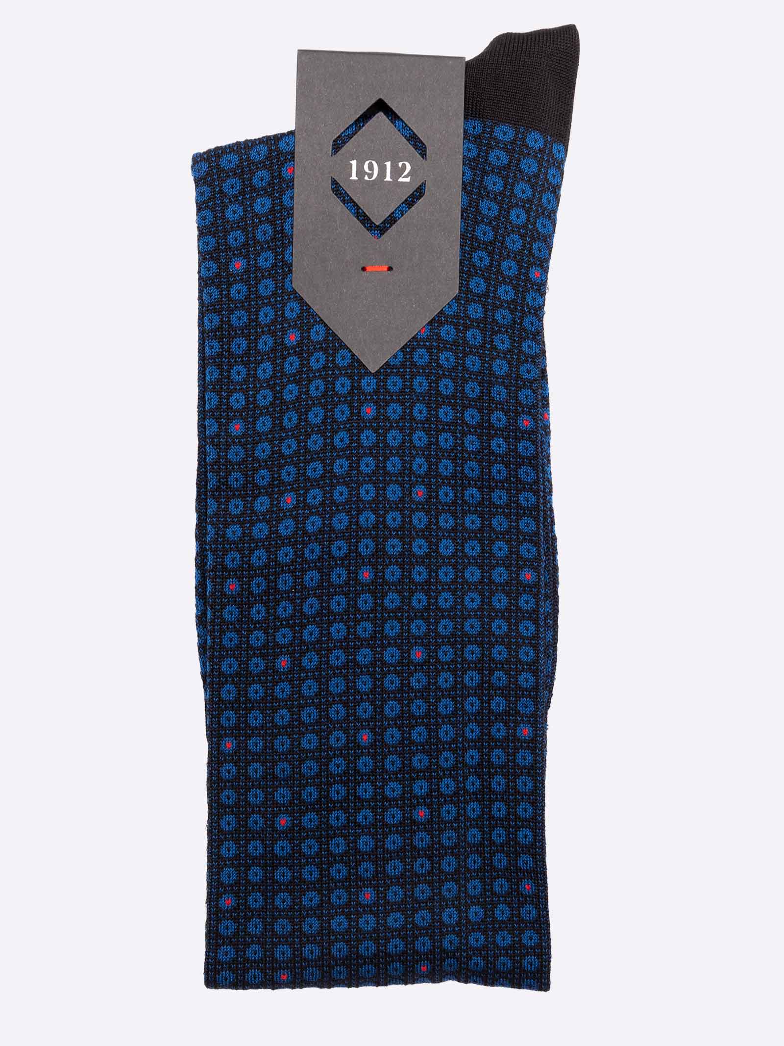 Men's Elegant Cotton Socks with Micro Pattern - Long Length - Image 3