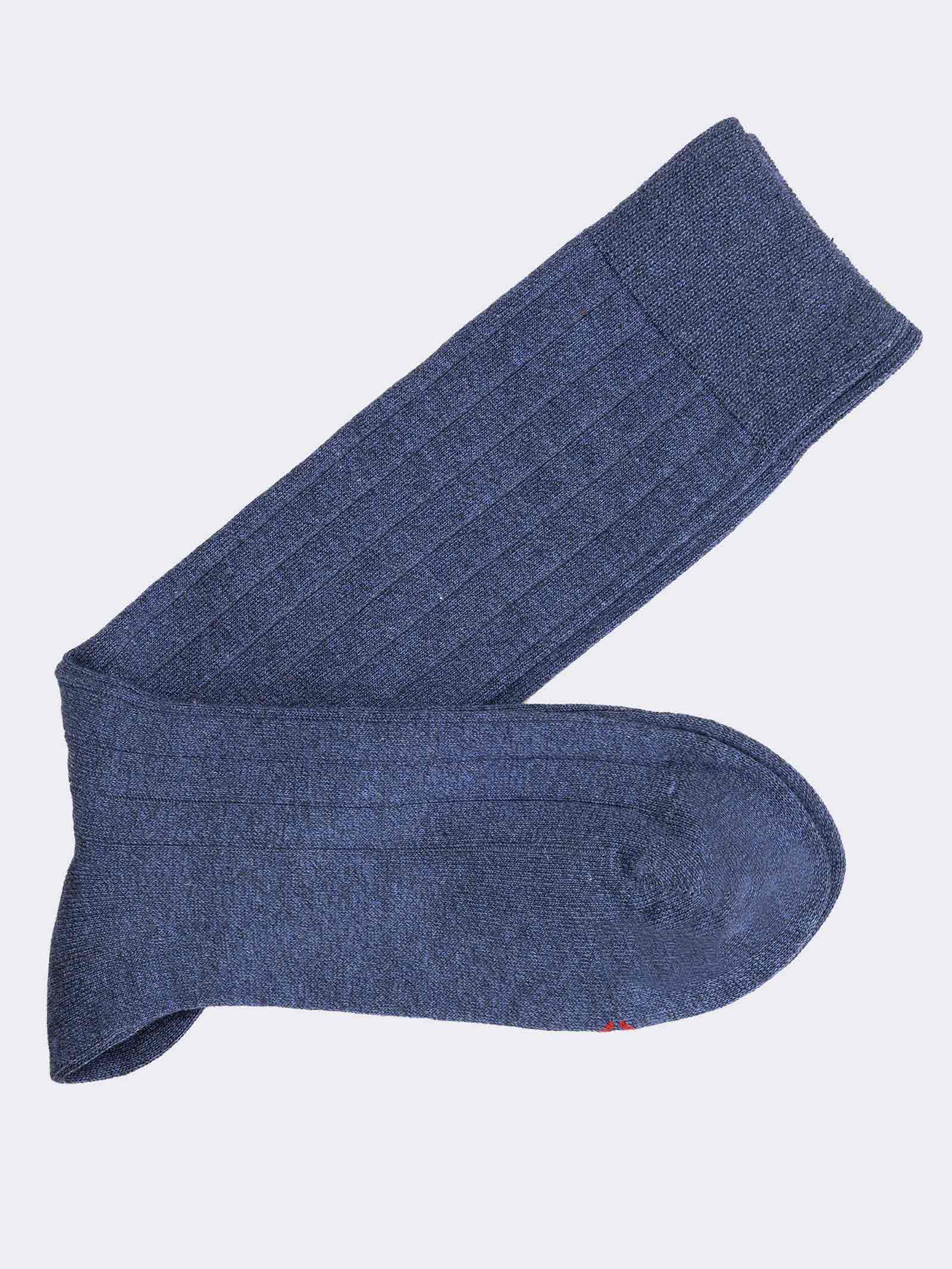 Kurze Herren Baumwollsocken im Rippendesign - Made in Italy - Image 1