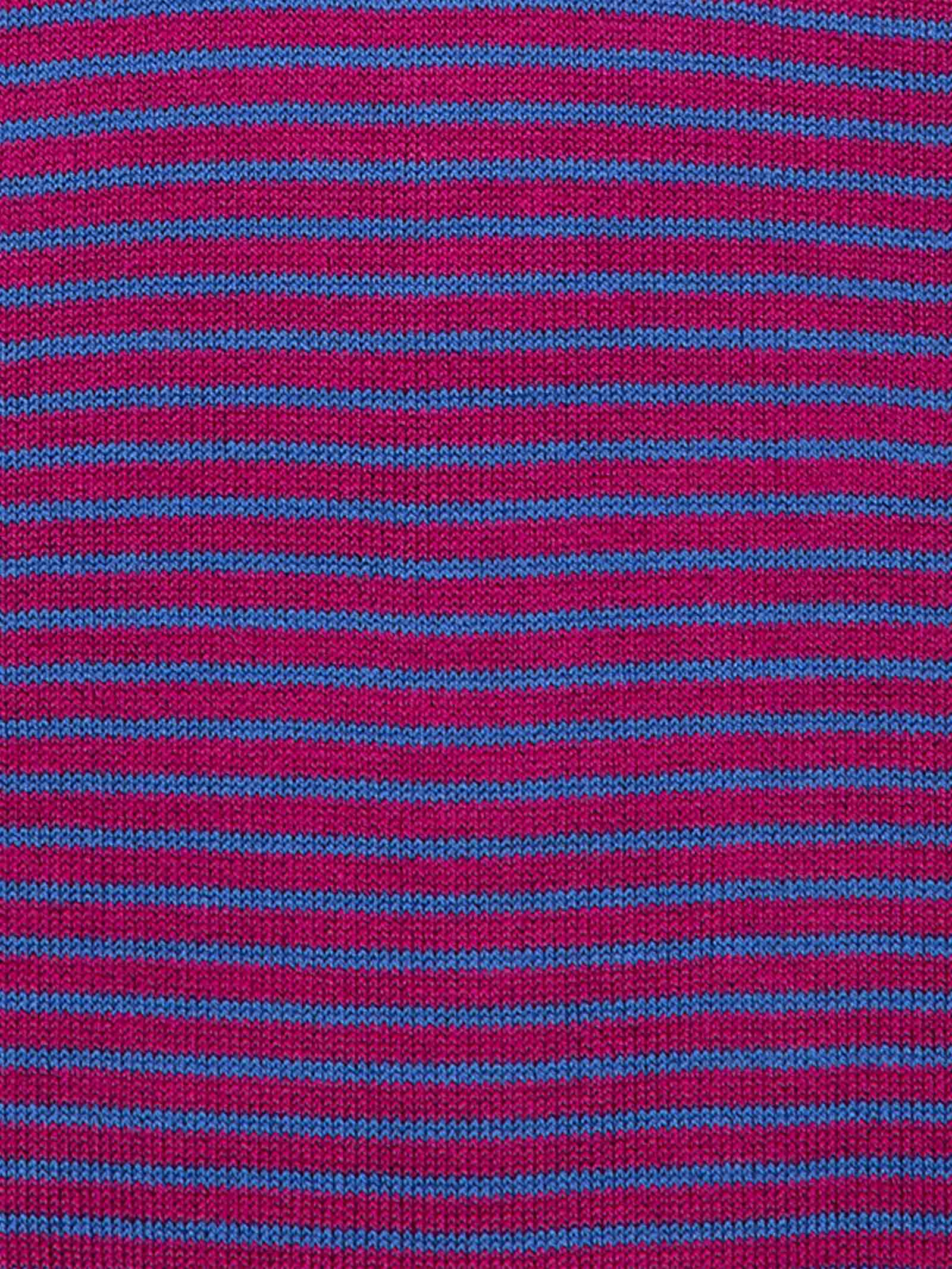 Men's Striped Patterned Long Socks in Cool Cotton - Made in Italy - Image 2