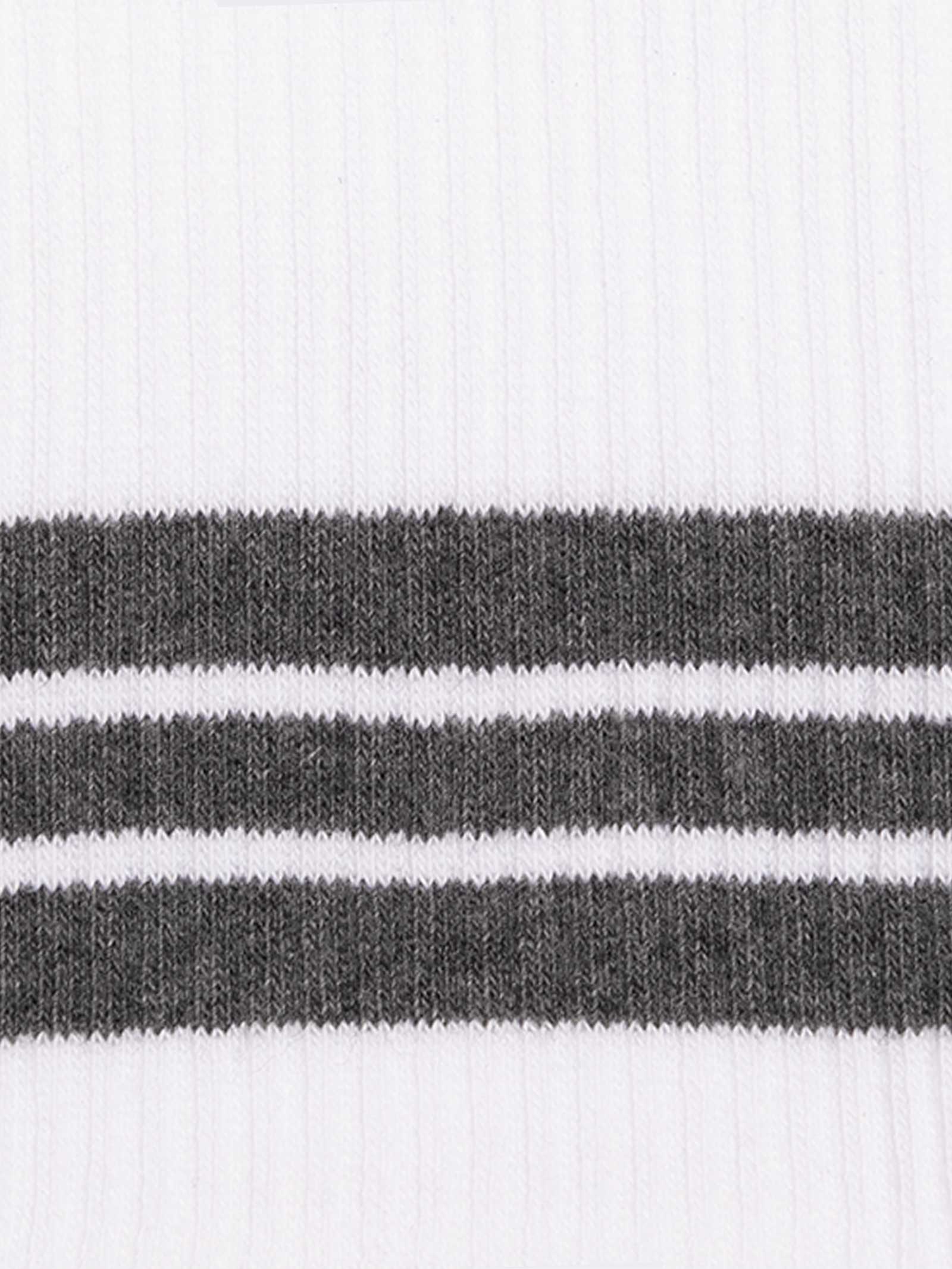 Chaussettes Courtes Sportives Homme avec Motif à Rayures sur le Revers - Fabriquées en Italie - Image 2