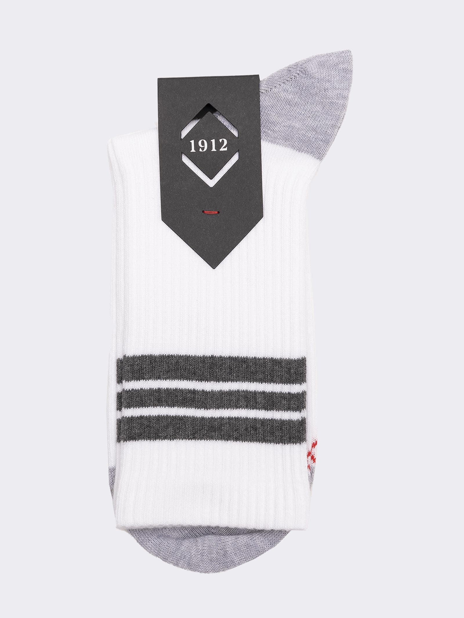 Chaussettes Courtes Sportives Homme avec Motif à Rayures sur le Revers - Fabriquées en Italie - Image 3