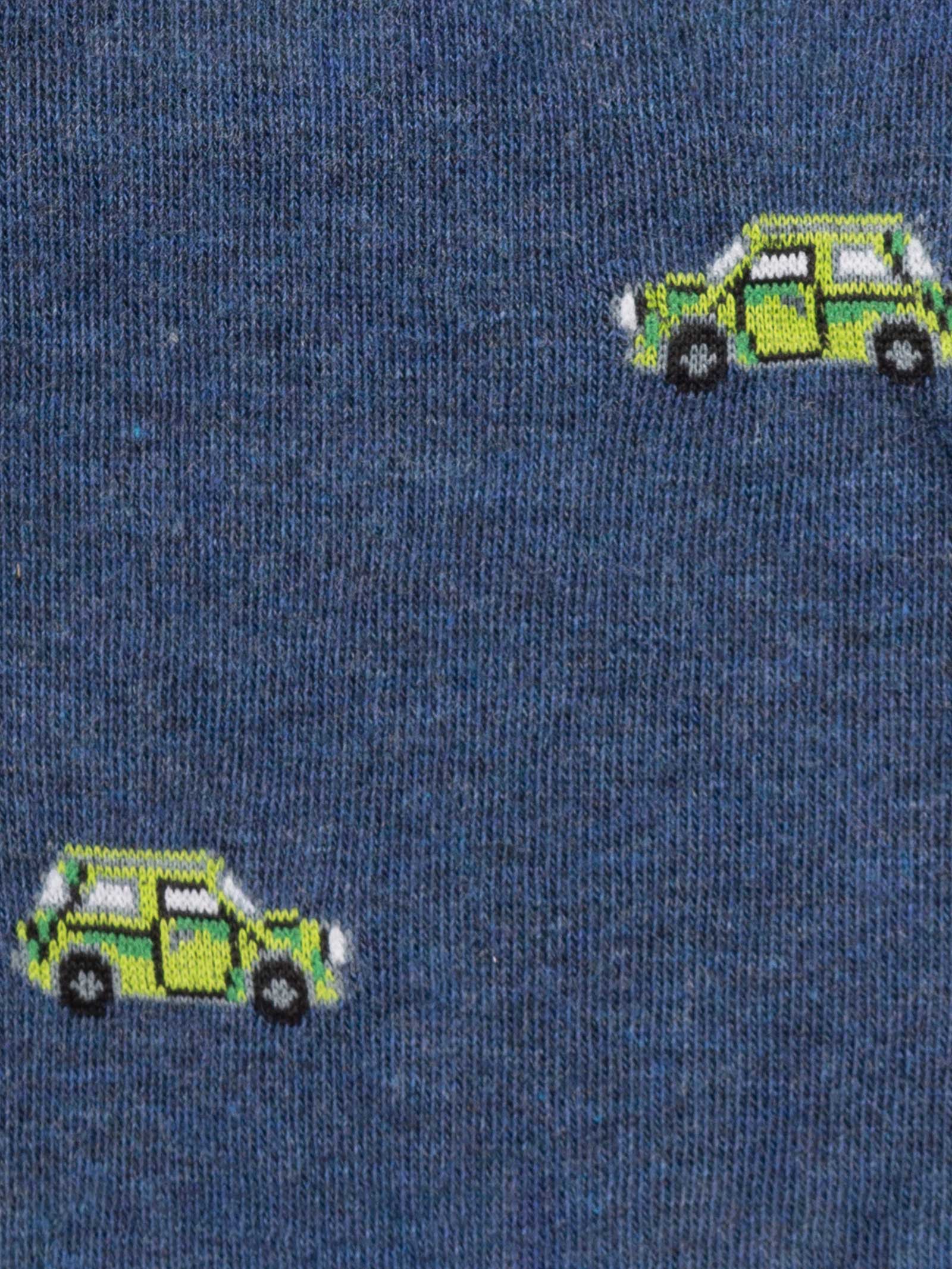 Men's Long Socks with car Pattern - Warm Cotton Fantasy Design - Image 3