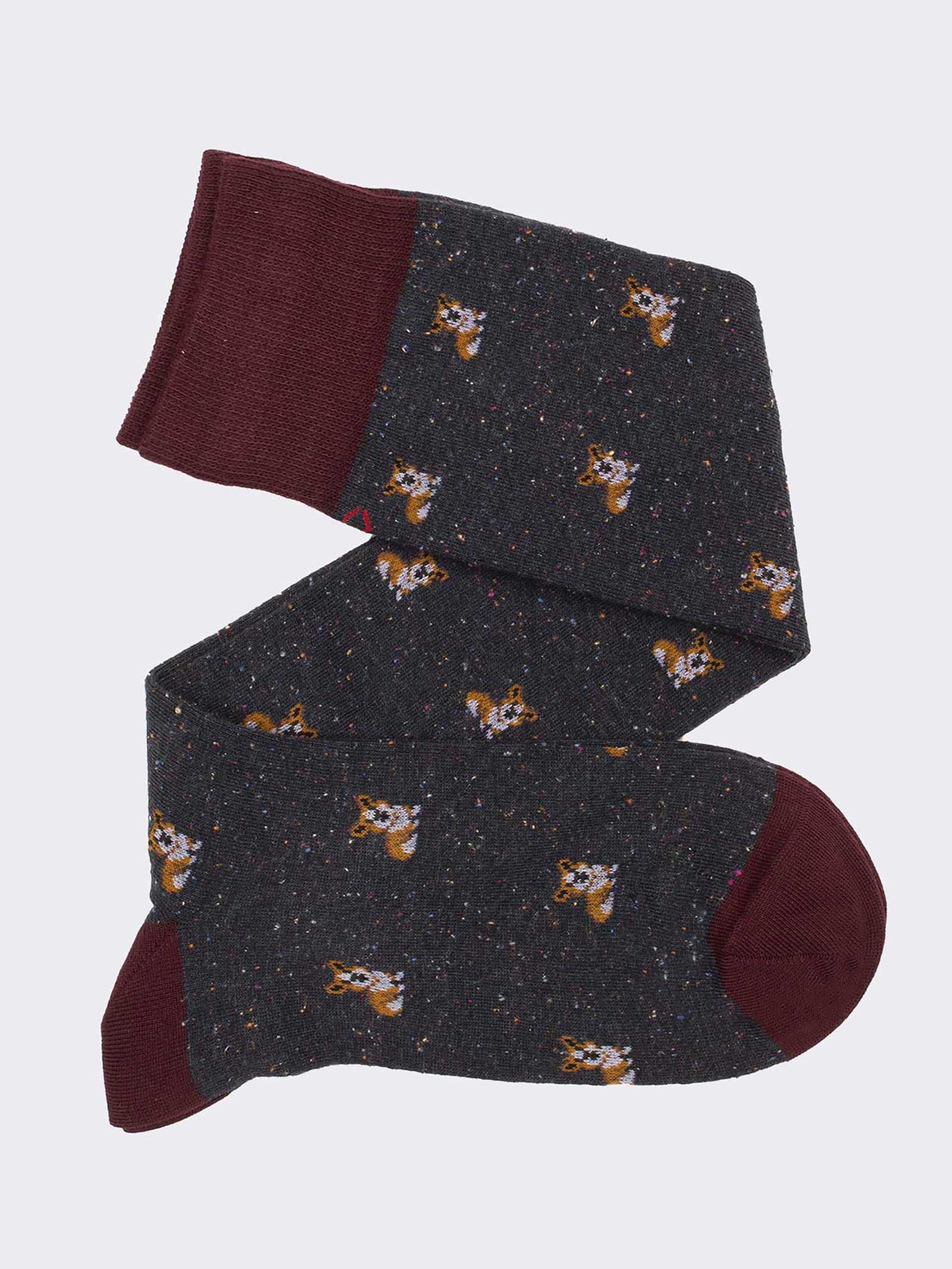 Men's Short Animal Pattern Socks in Warm Cotton - Image 1