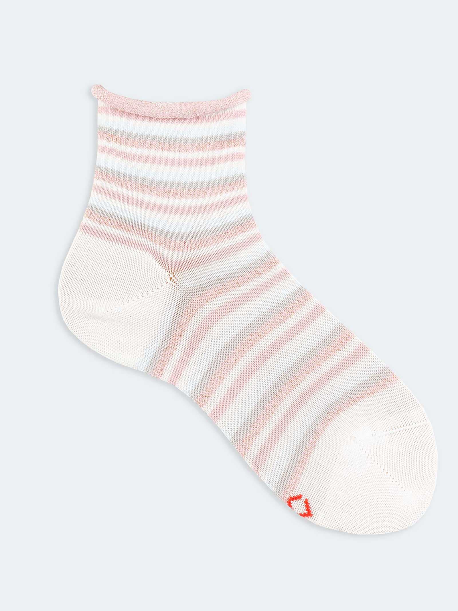 Mädchen Kurze Fantasiesocken - Elegantes Streifendesign - Image 1