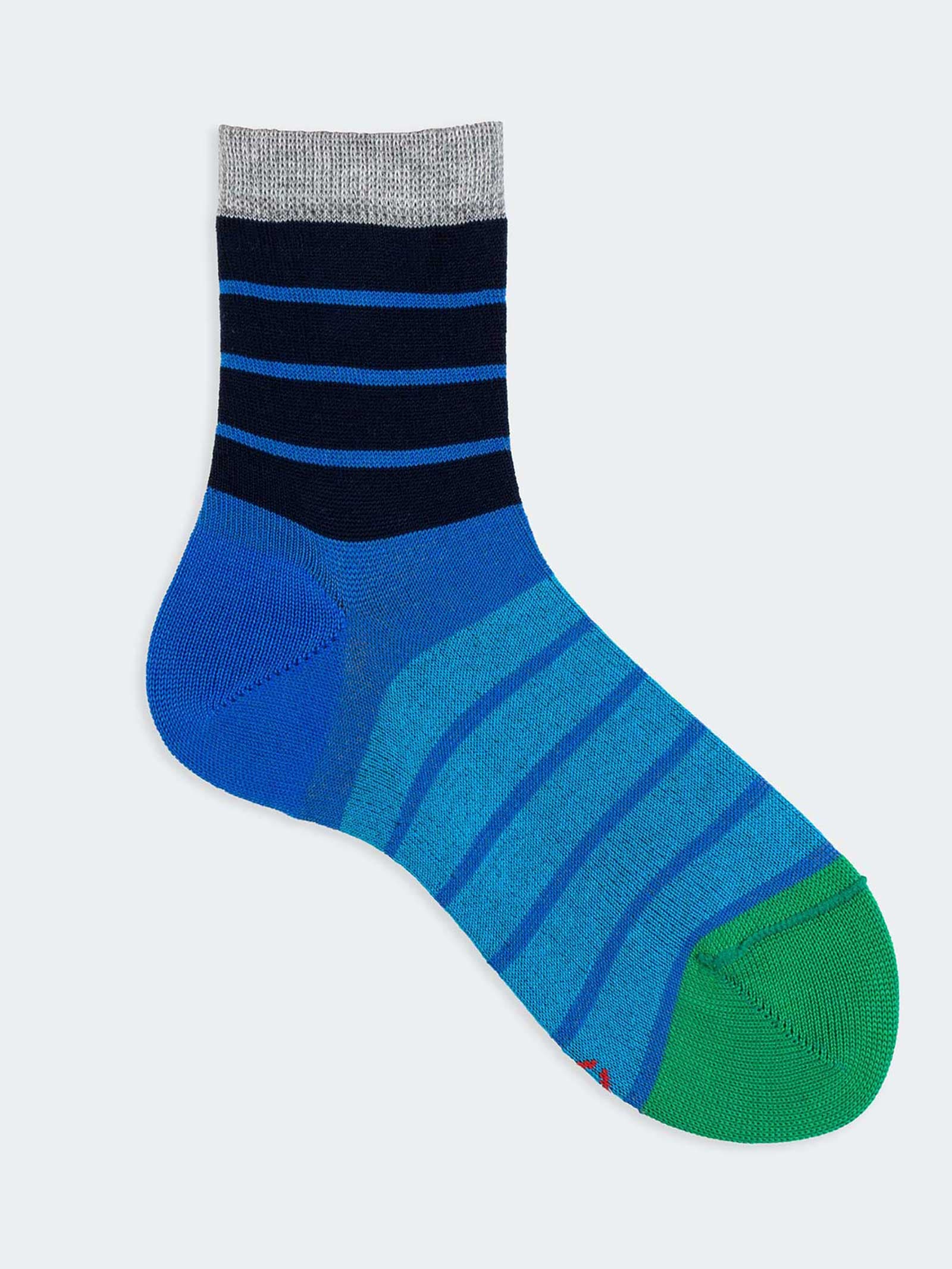 Kids' Patterned Short Socks in Organic Cotton - Image 1