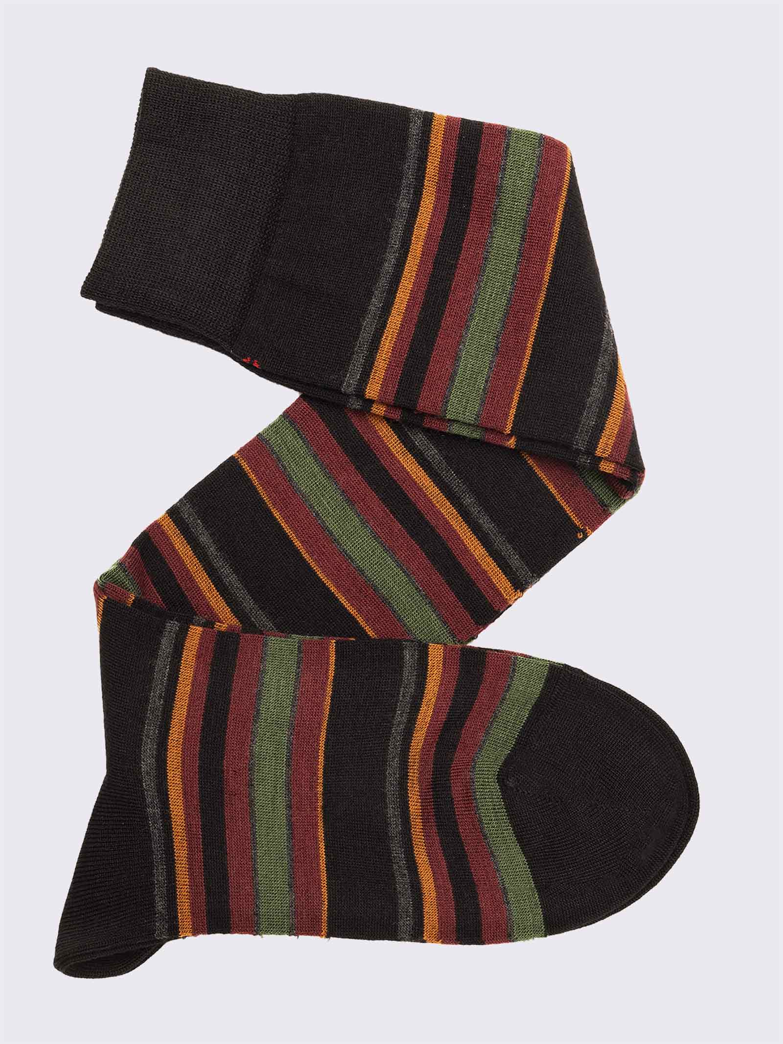 Herren Gestreifte Wollsocken - Elegant und Komfortabel