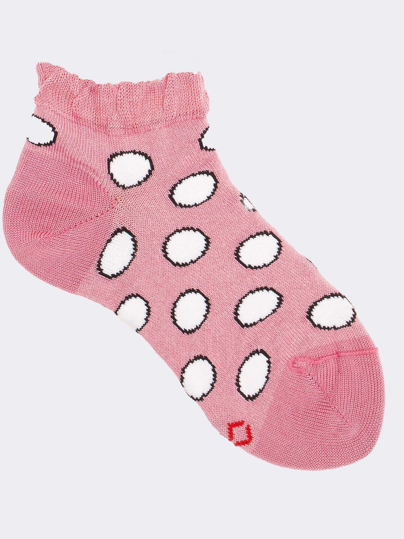 Mädchen Kurzsocken mit Punktemuster - Verspieltes und Buntes Design - Image 1