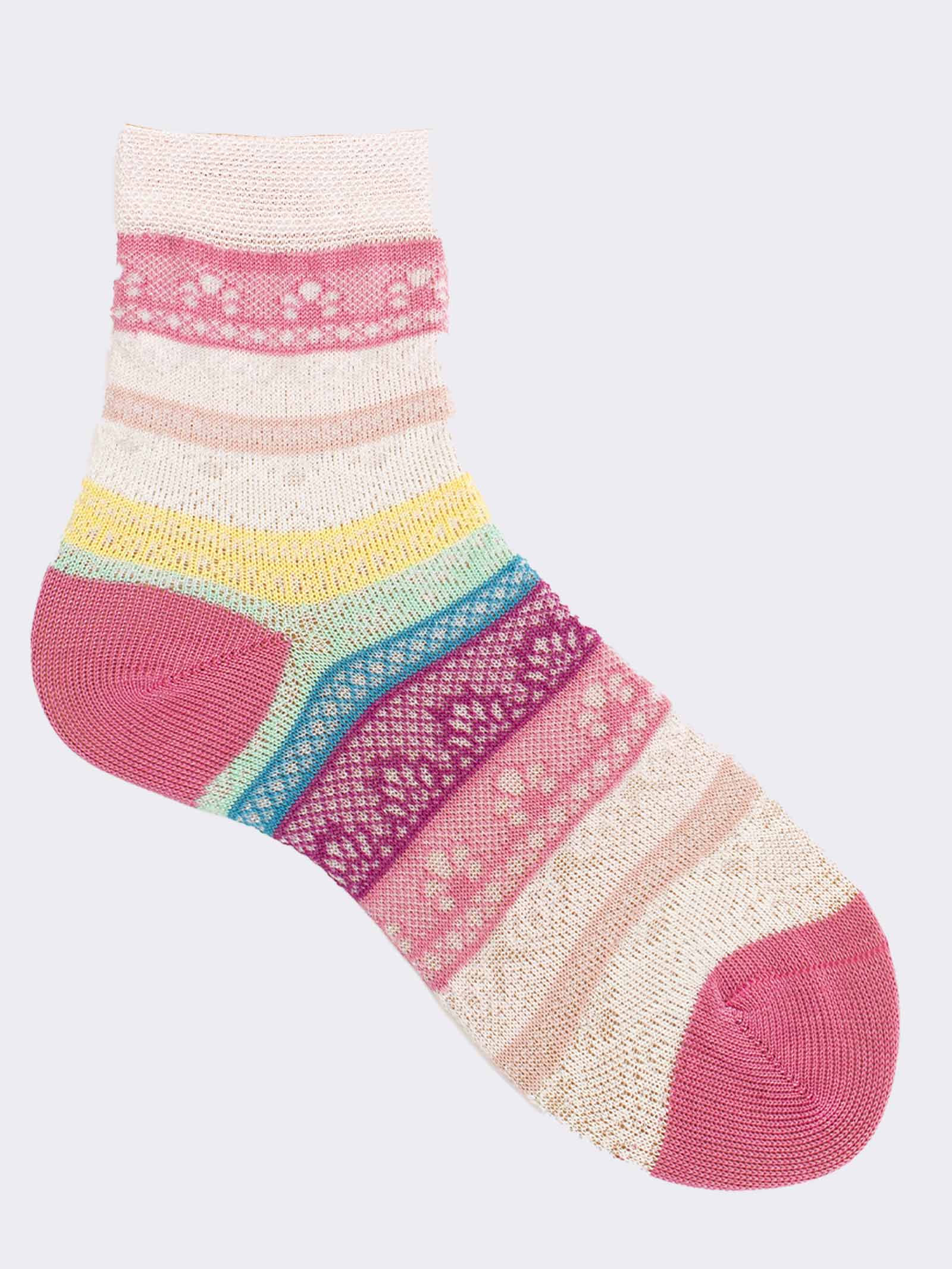 Mädchen Kurzsocken mit Muster - Verspieltes und Komfortables Design - Image 1