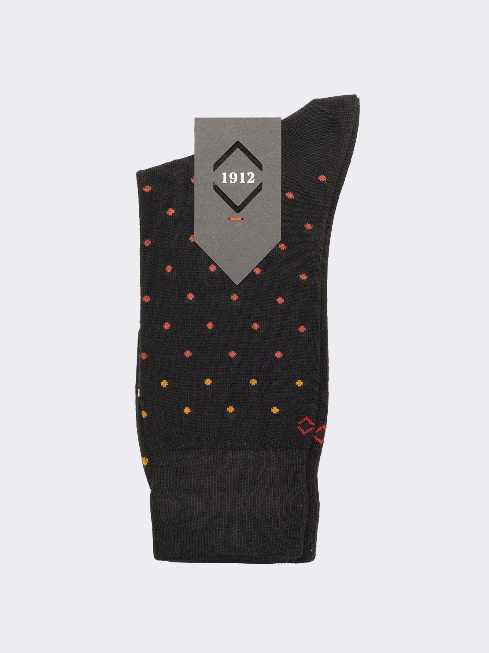 Men's Short Socks with Gradient Polka Dot Pattern in Warm Cotton - Made in Italy - Image 2