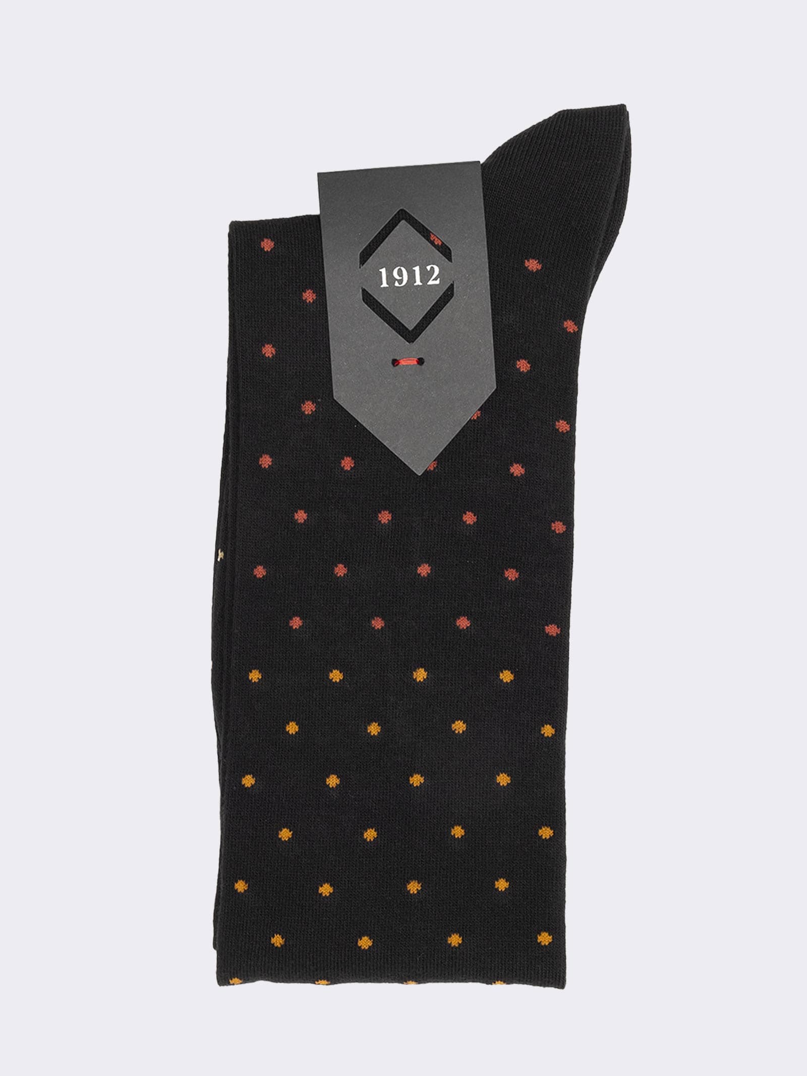 Men's Long Socks with Ombre Polka Dot Pattern in Warm Cotton - Made in Italy - Image 2