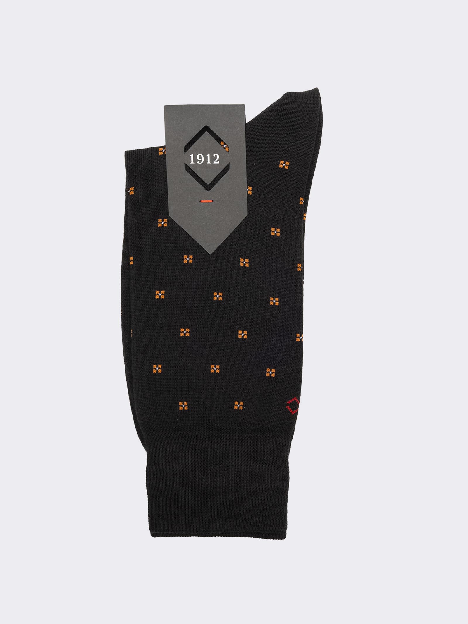 Men's Short Socks with Tie Pattern in Warm Cotton - Made in Italy - Image 2