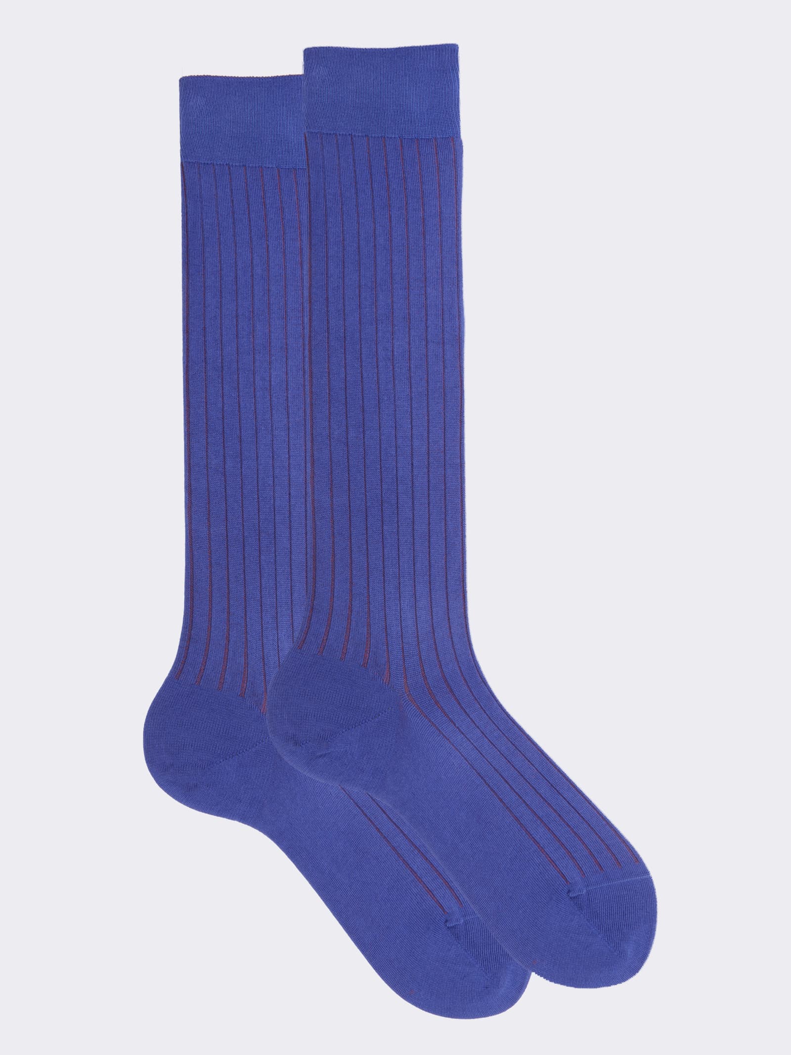 Herren Lange Vanisé Zweifarbige Gerippte Warme Baumwollsocken