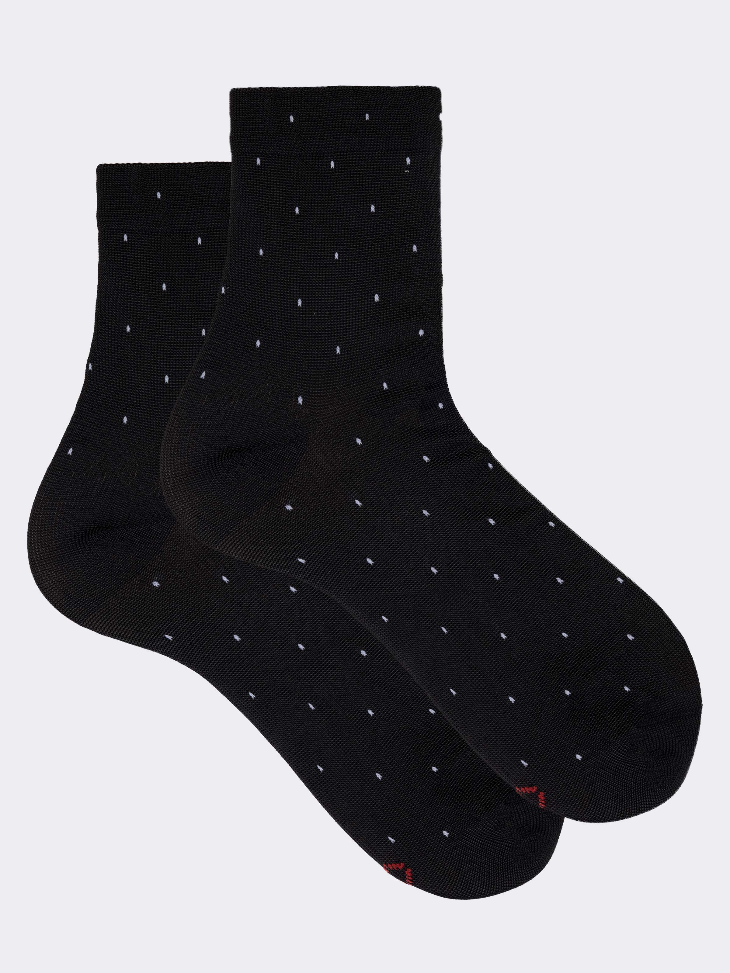Chaussettes courtes femme en coton frais motif Points de Lumière - Image 1