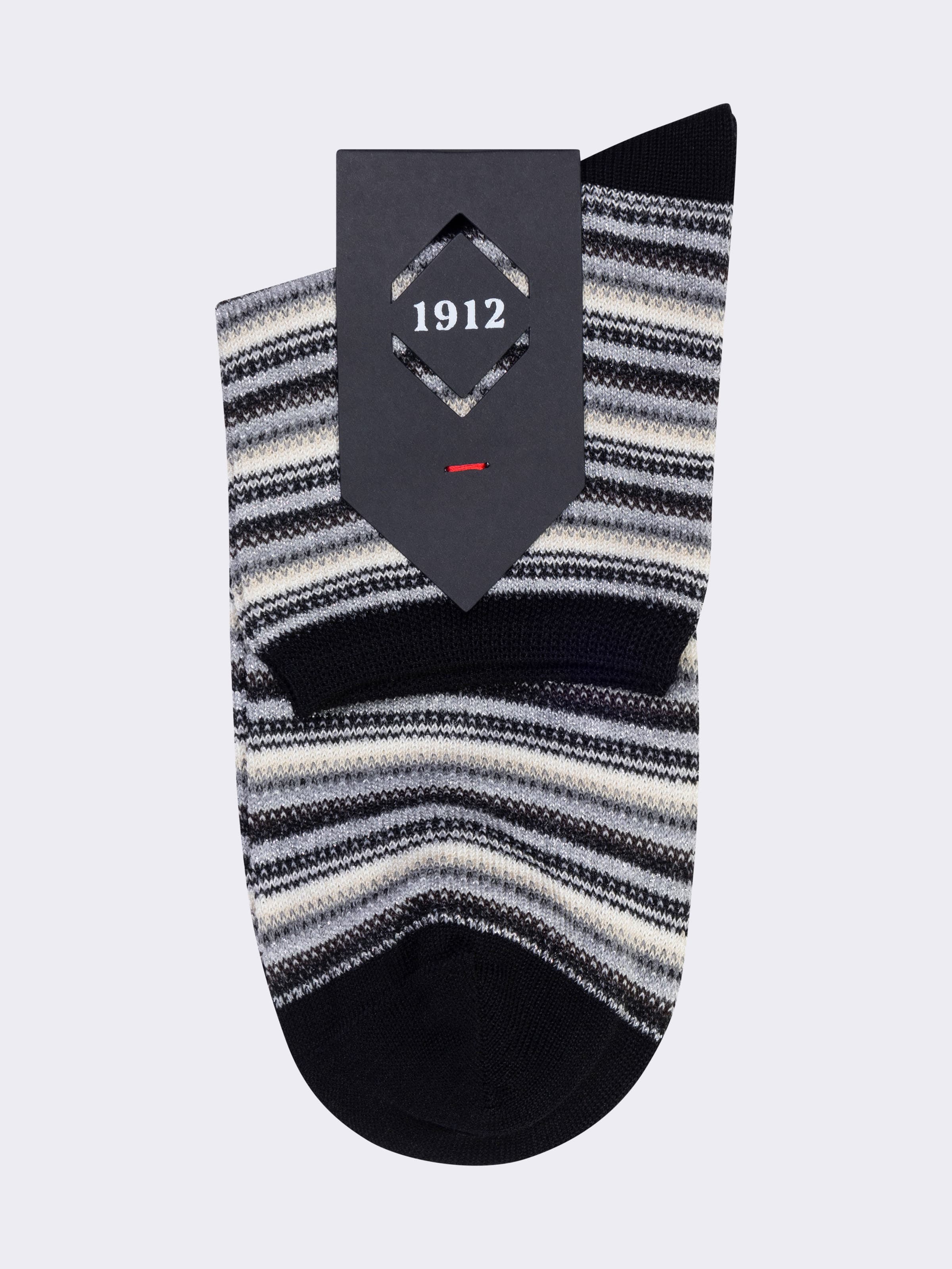 Chaussettes Courtes Femme en Coton Frais à Motif Rayé - Image 3