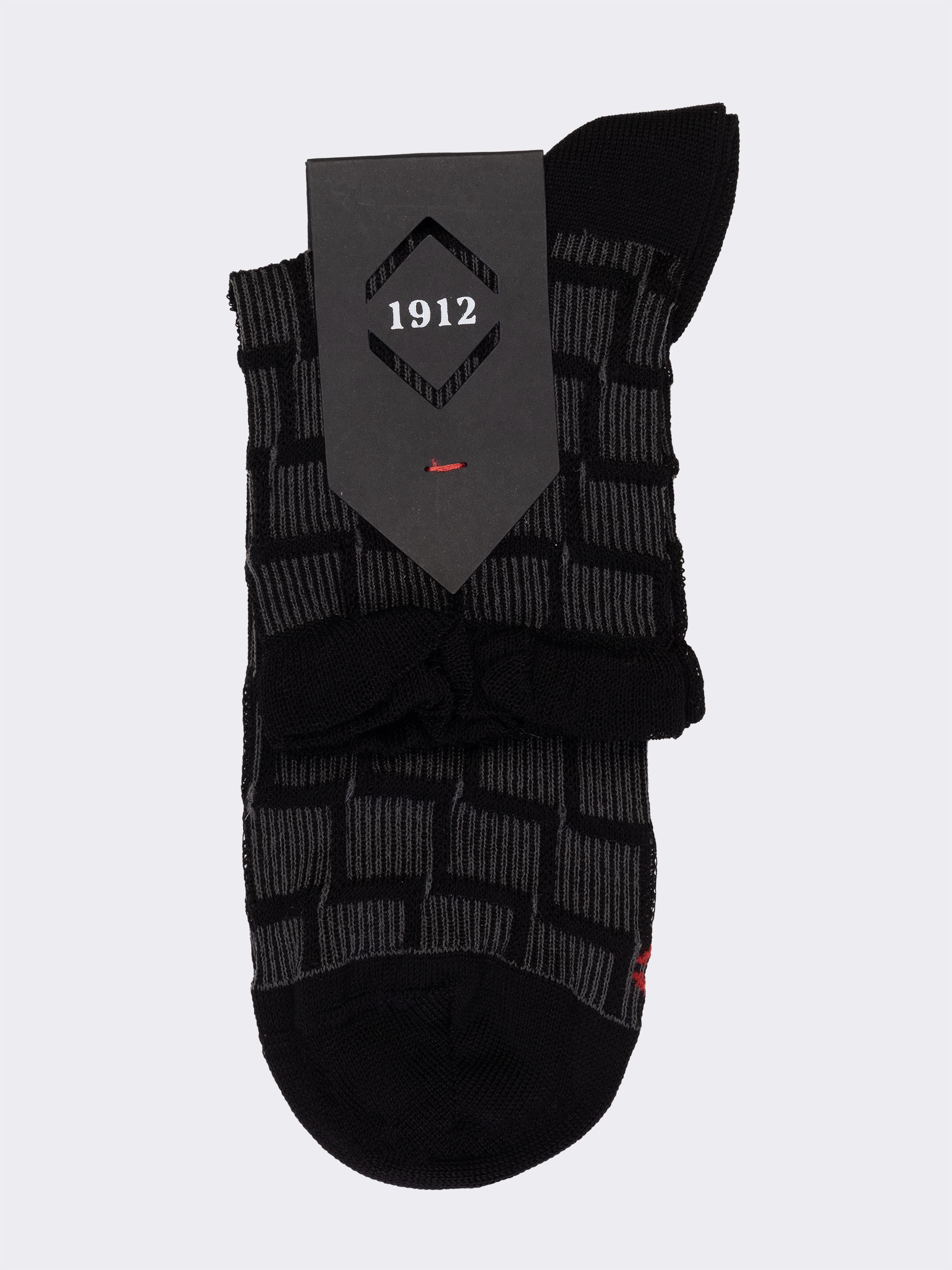 Women's Short Socks in Fresh Cotton with Bicolor Polka dot Pattern - Image 3