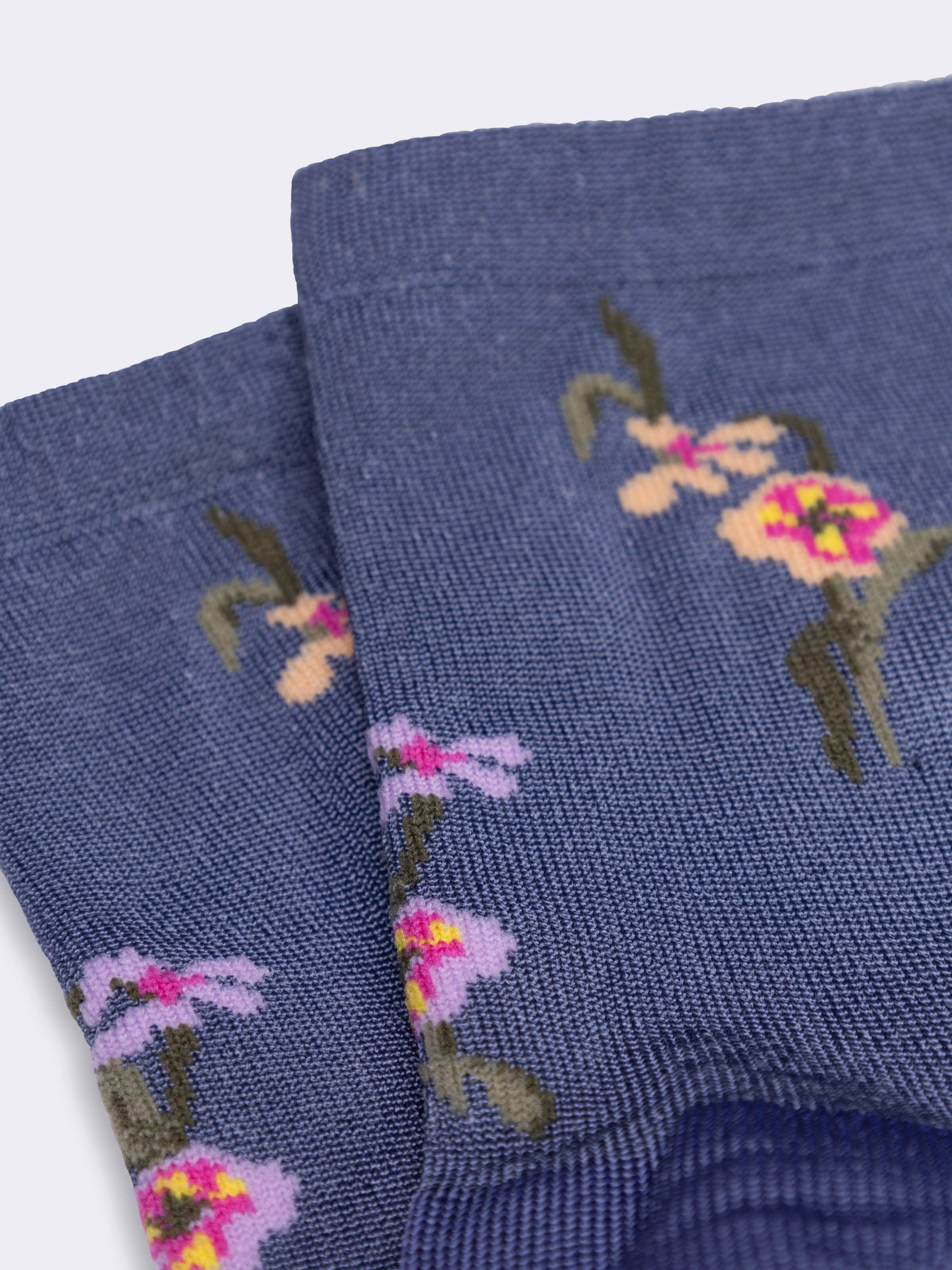 Kurze Damen-Socken aus frischer Baumwolle mit Blumenmuster - Image 2