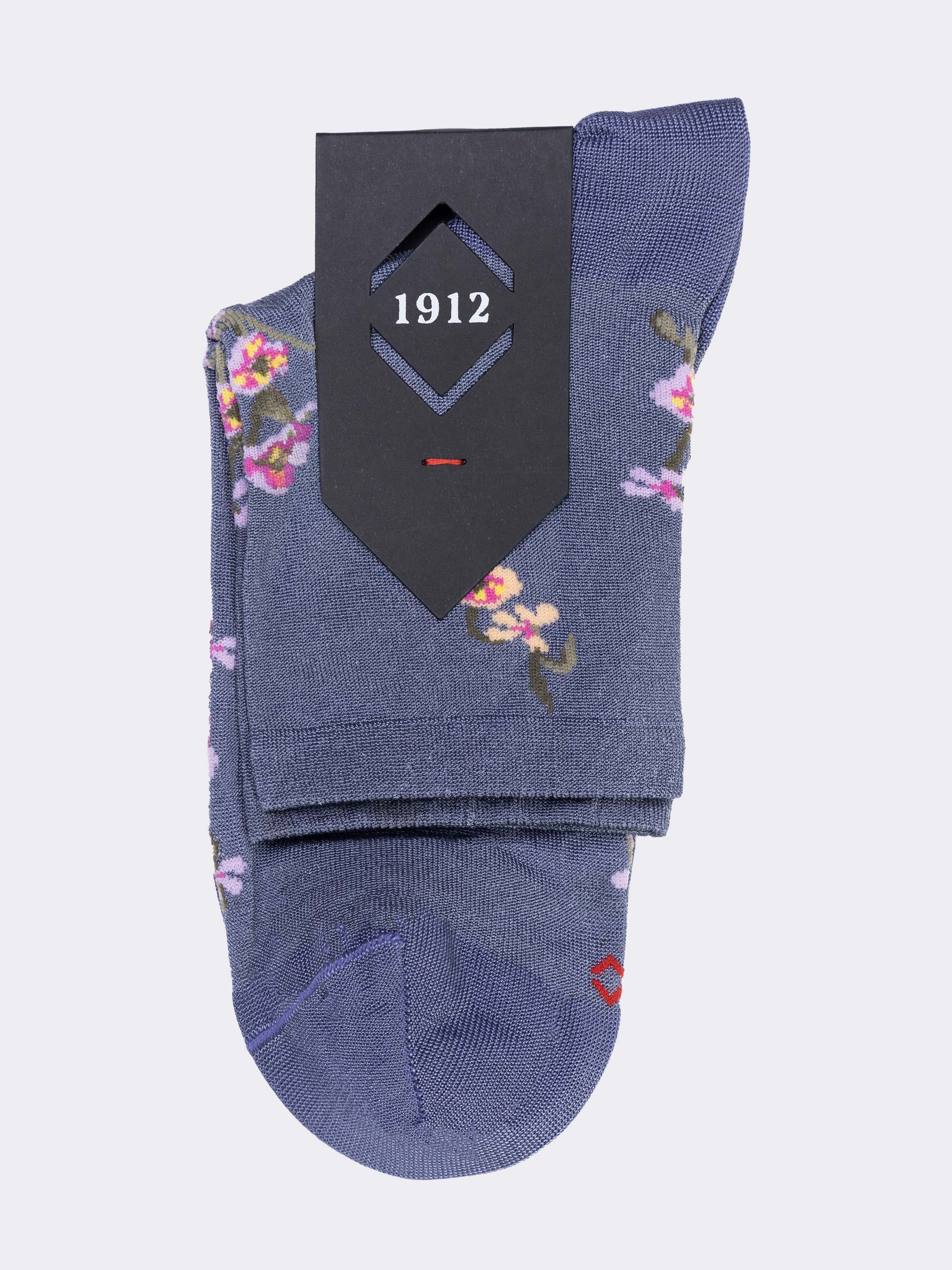 Kurze Damen-Socken aus frischer Baumwolle mit Blumenmuster - Image 3