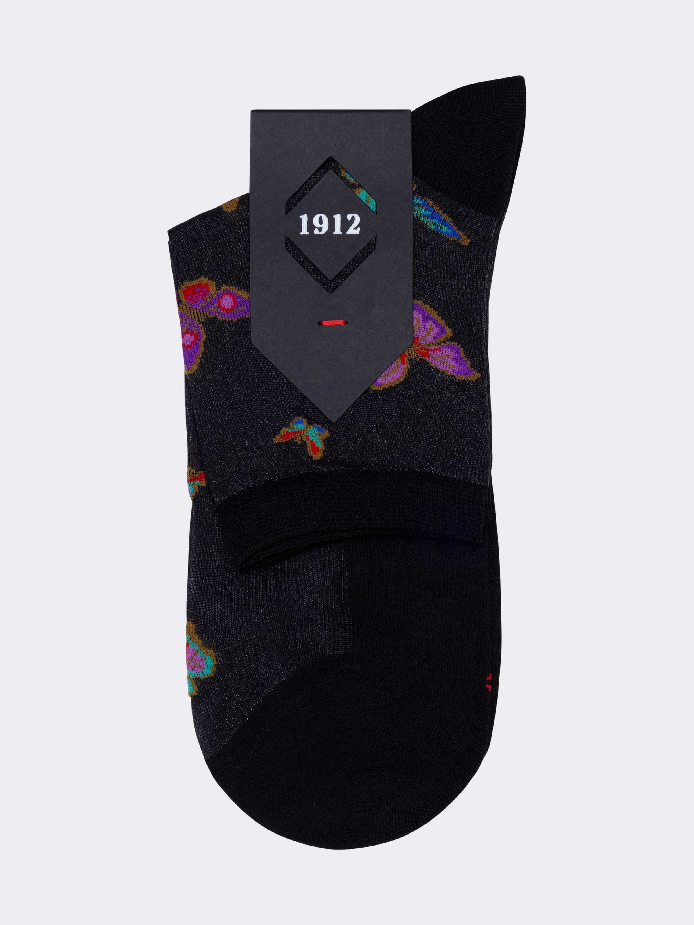 Calcetines cortos para mujer de mezcla de algodón con diseño de mariposas - Image 3