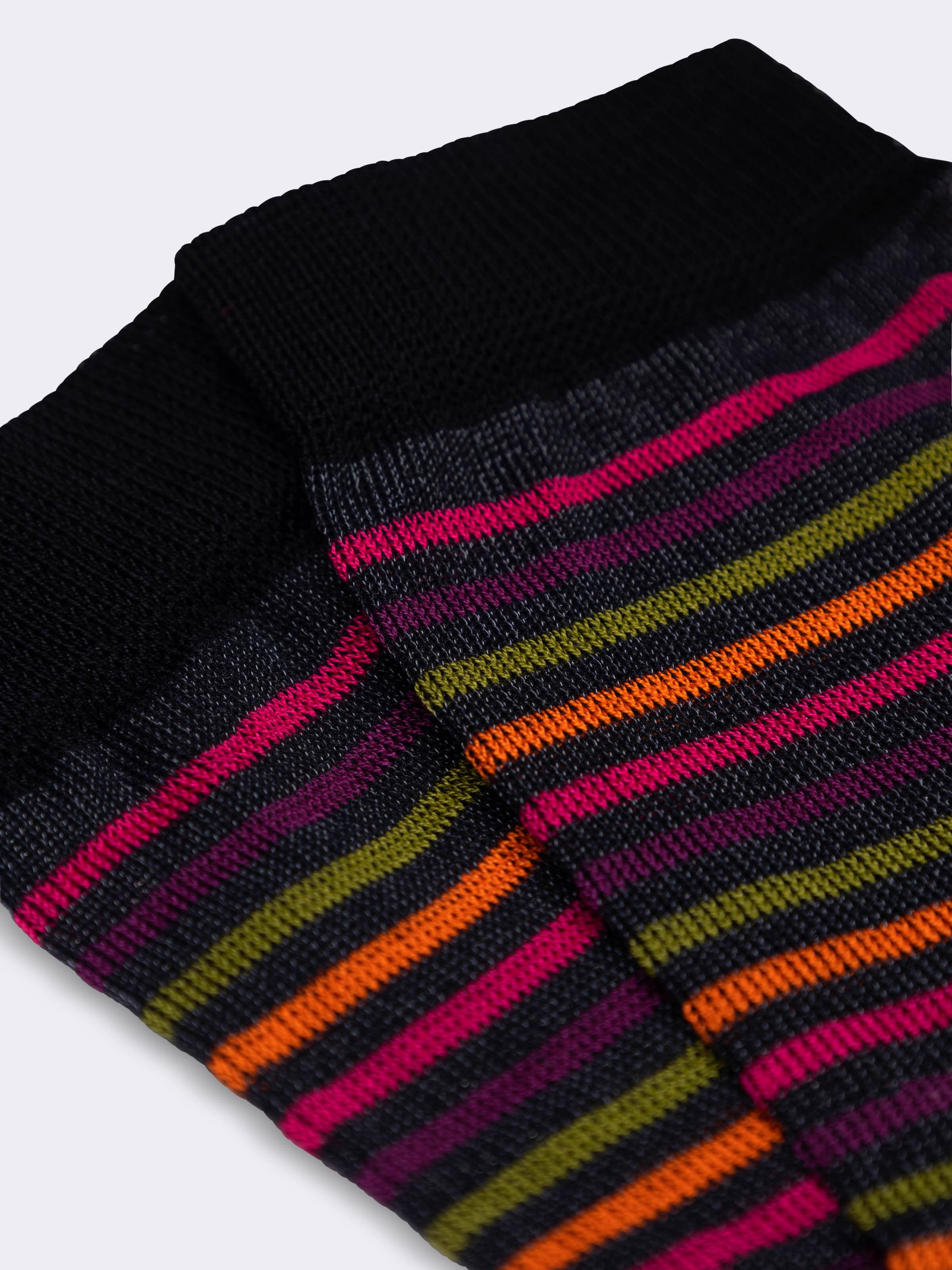 Damen Kurzsocken aus frischer Baumwolle mit transparentem Tausend-Streifen-Muster - Image 2