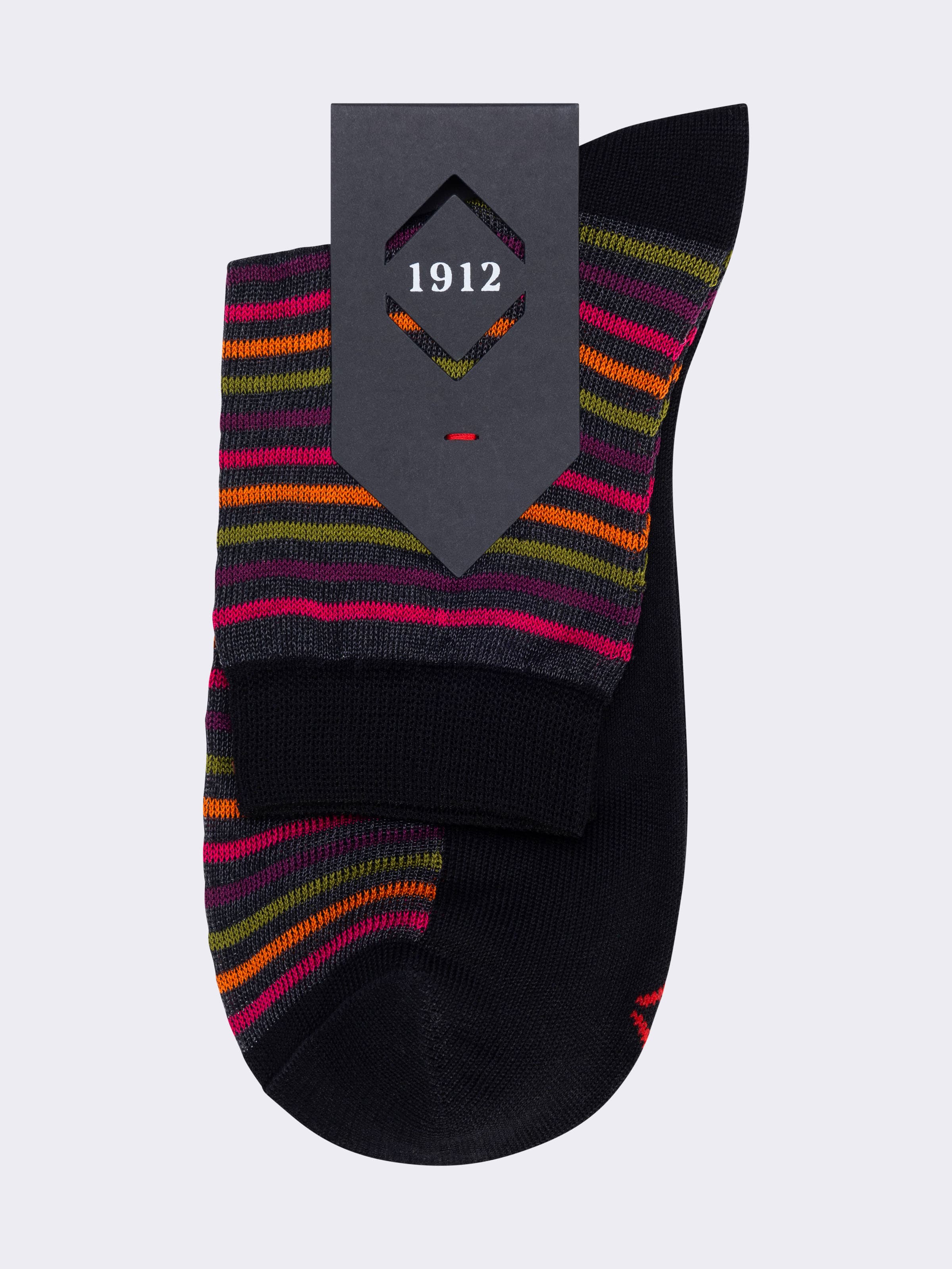 Damen Kurzsocken aus frischer Baumwolle mit transparentem Tausend-Streifen-Muster - Image 3