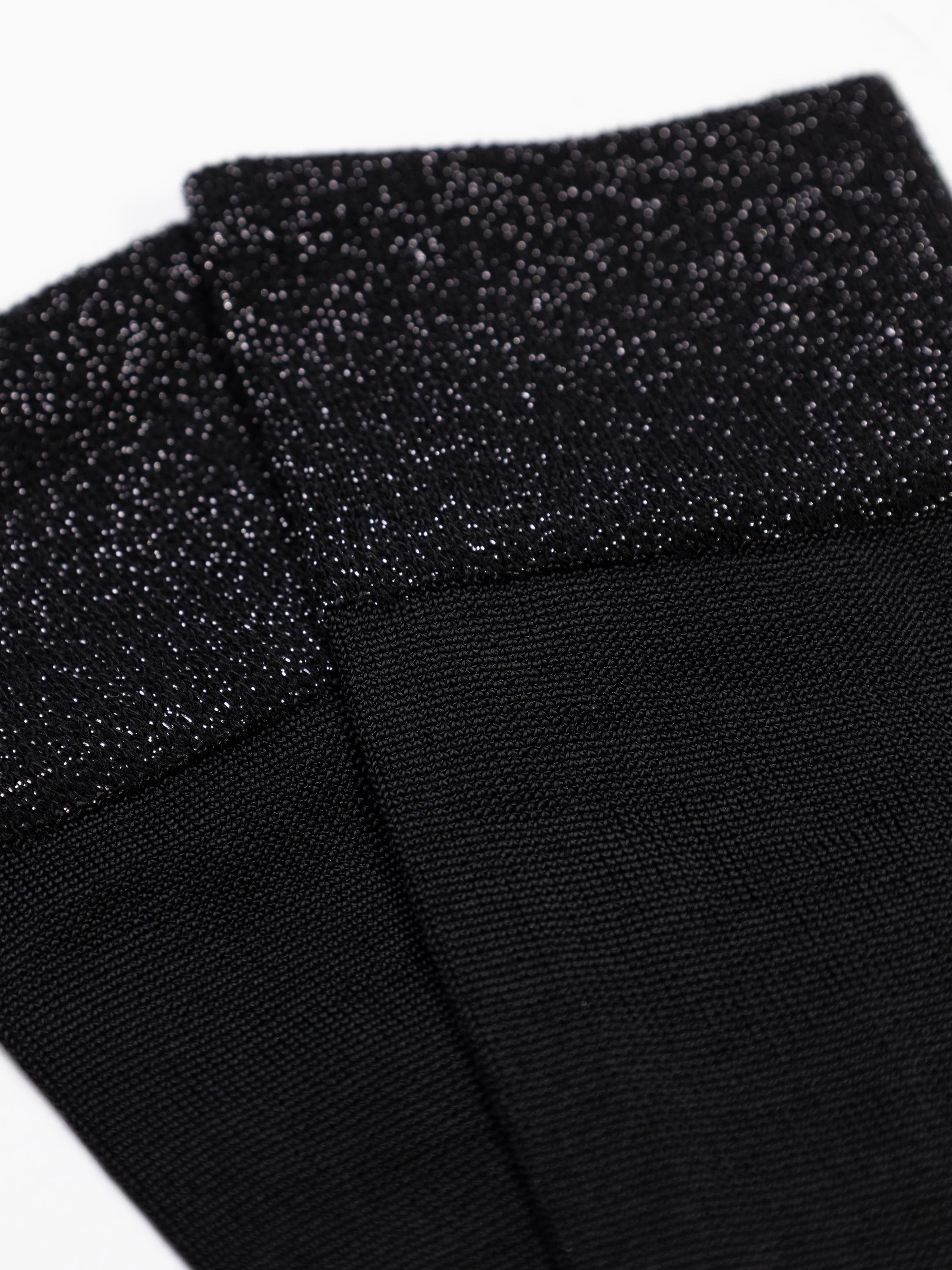Solid Color Socks with Lurex Cuff - Made in Italy - Image 2