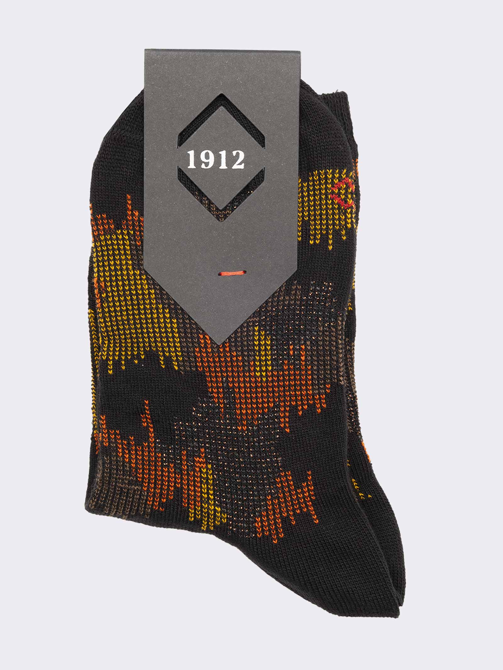 Damen-Kurzsocken mit Militärmuster aus warmem Baumwolle - Hergestellt in Italien - Image 2