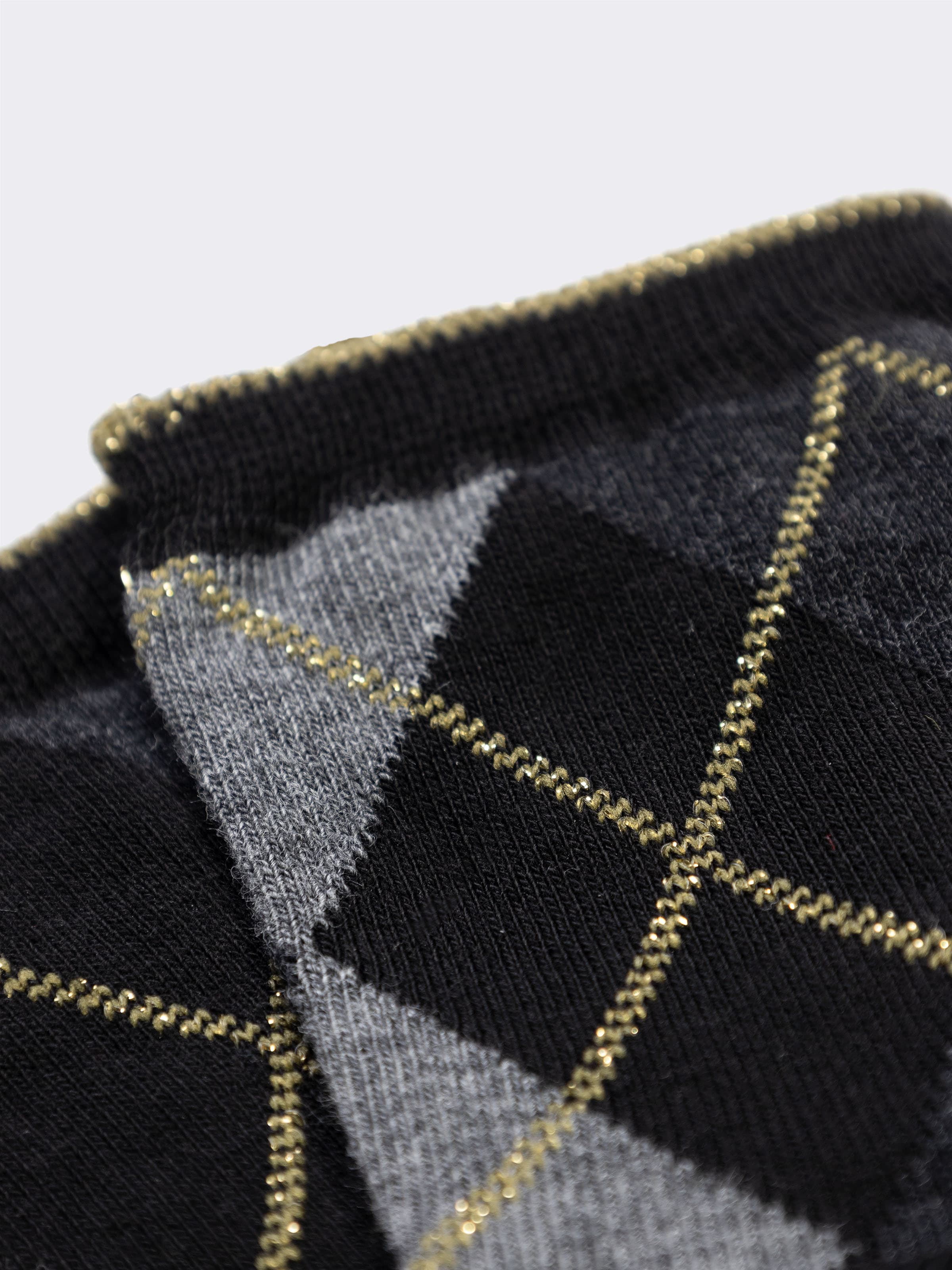 Kurze Socken Rauten-Muster Lurex Baumwolle - Made in Italy - Image 2