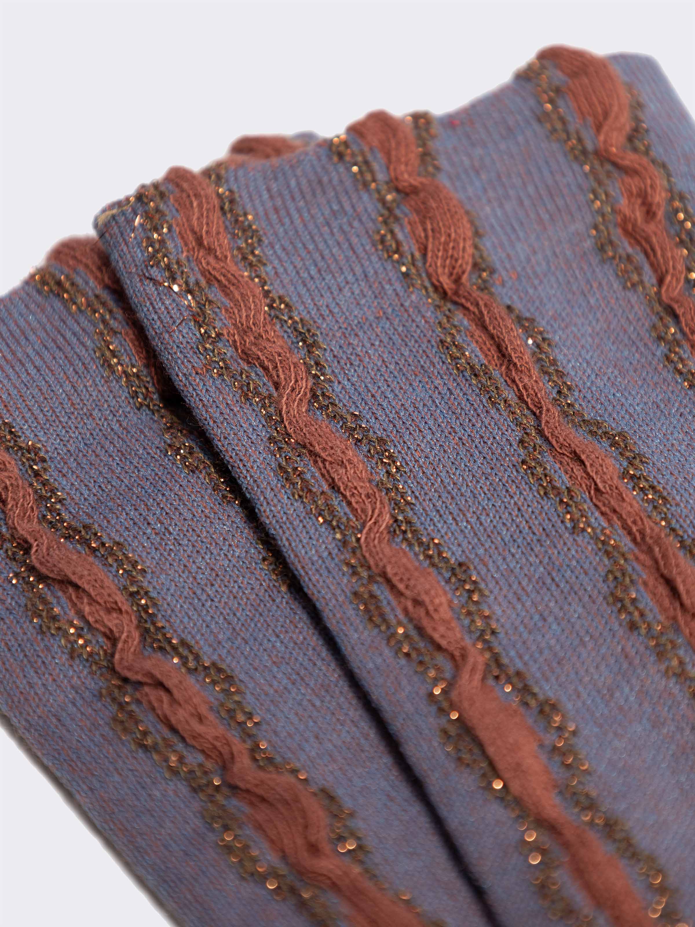 Damen Kurze Socken Wellenmuster - Made in Italy - Image 2