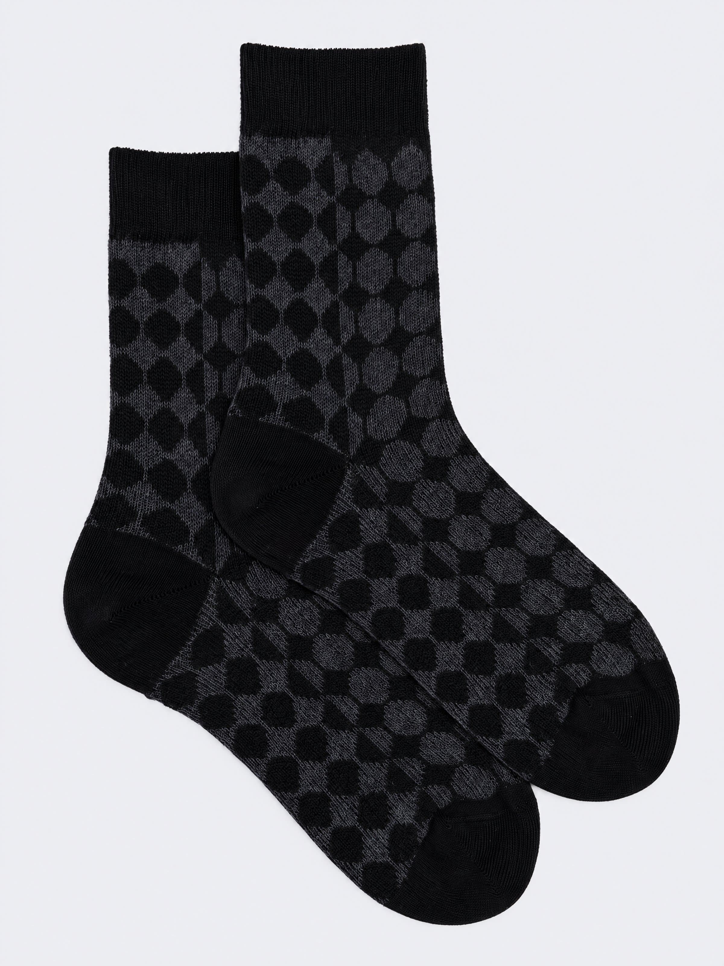 Chaussettes Courtes Femme en Coton Chaud Motif Pois - Image 1