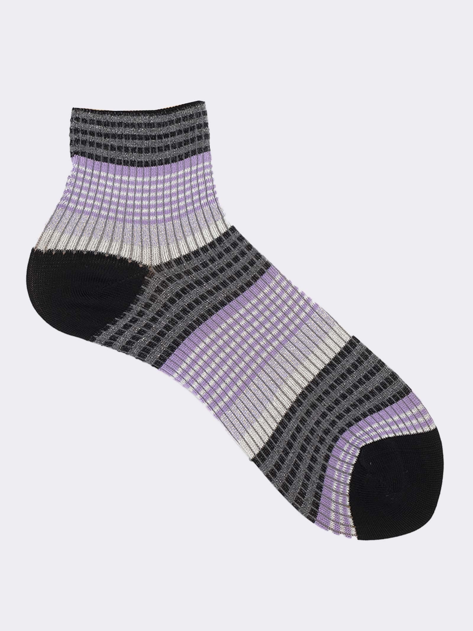 Women's Summer Checkered Ankle Socks - Casual-Chic Design - Image 1