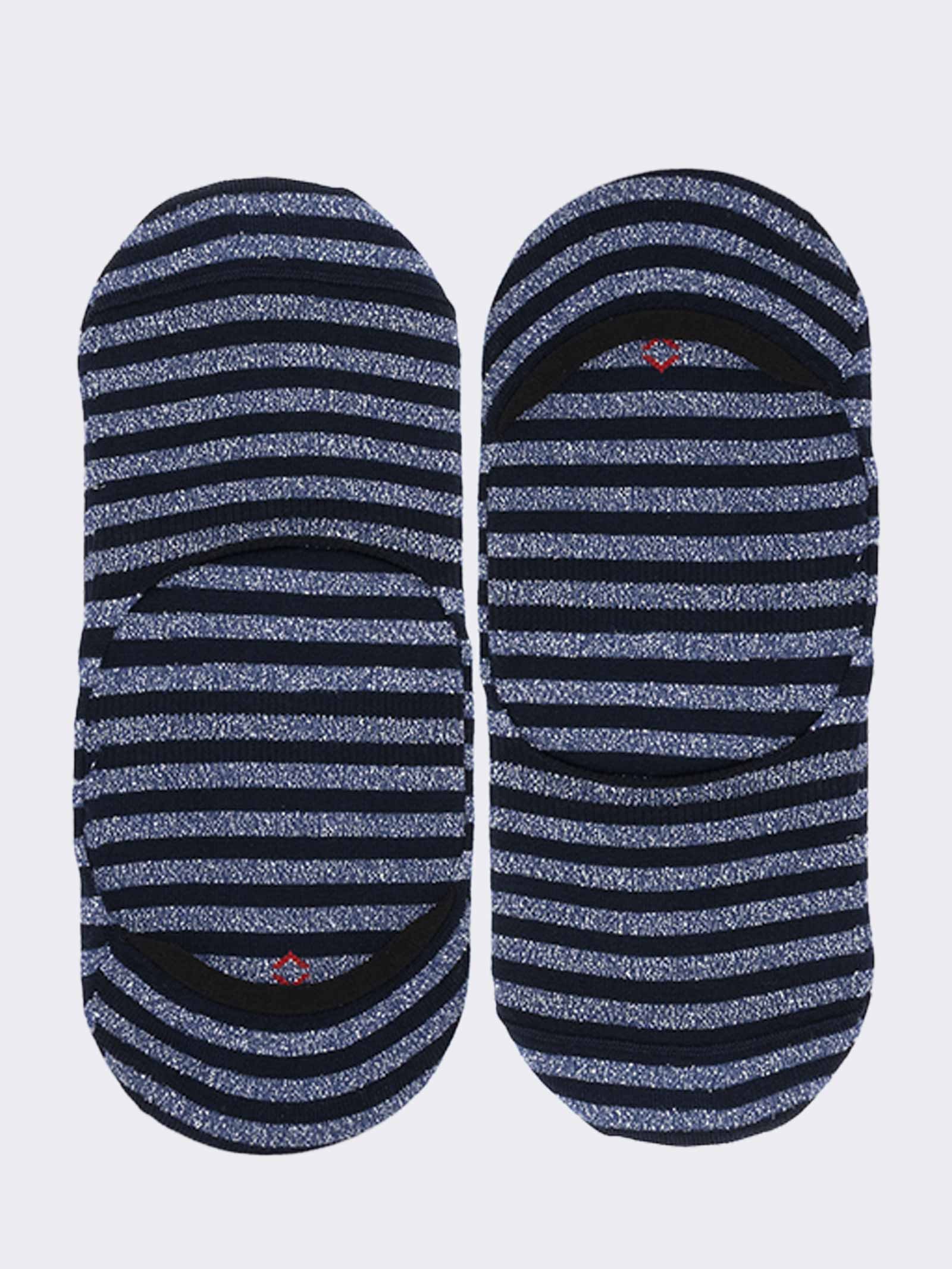 Women's Striped Cotton Ankle Socks - Modern Casual Design - Image 1