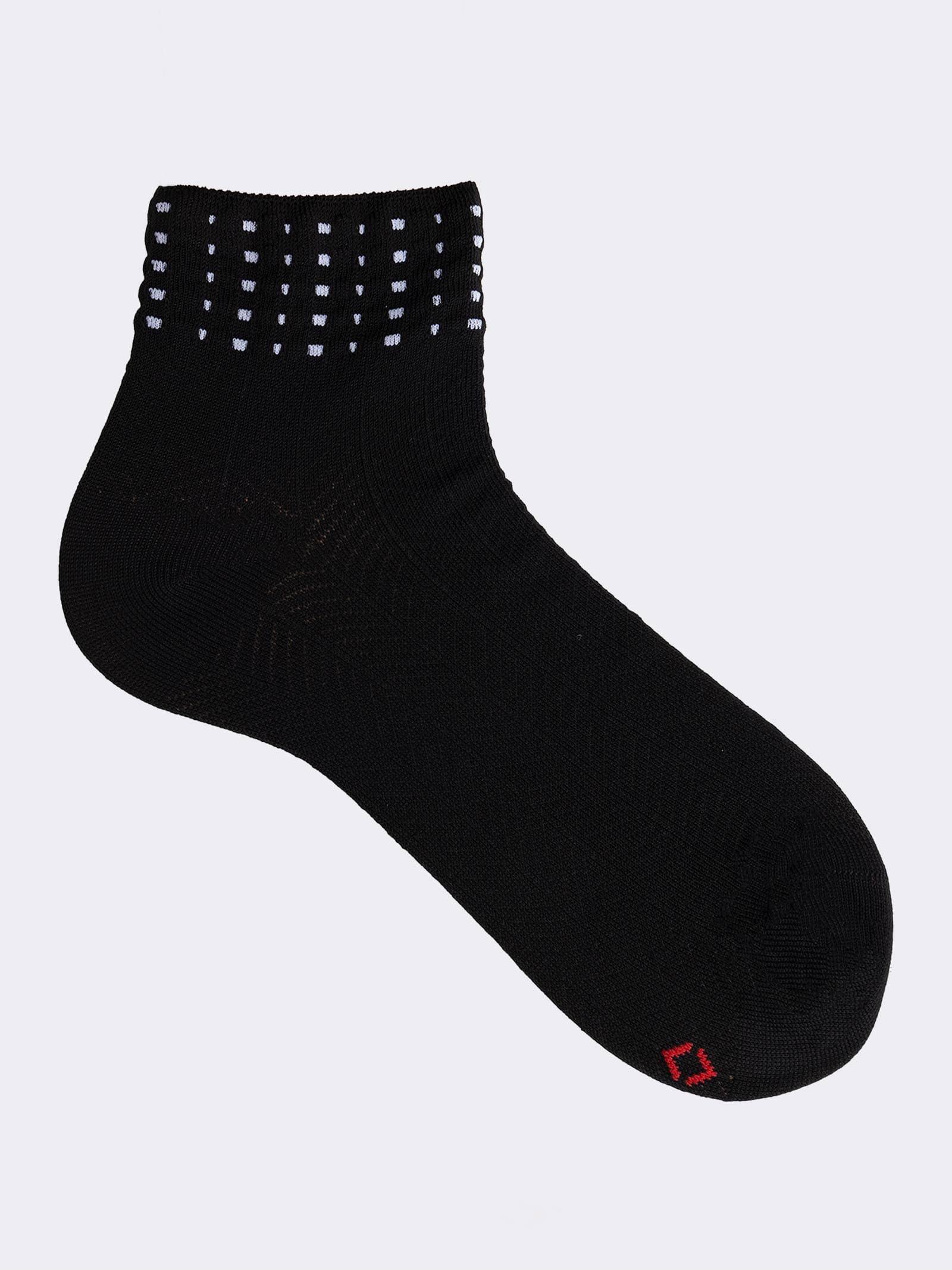 Women's Short Sports Socks with Modern Design - Patterned - Image 1