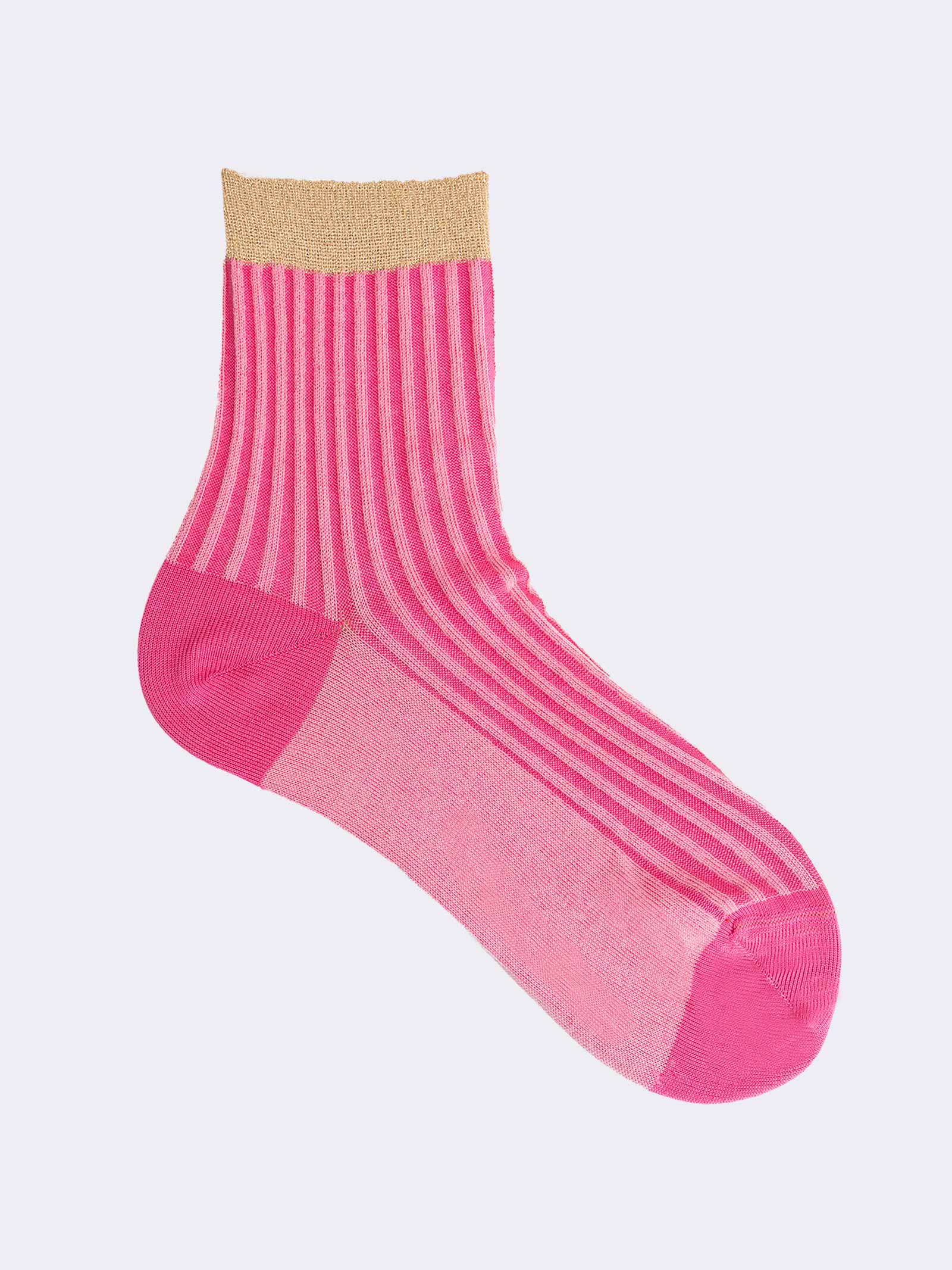 Damen Streifen Kurzsocken - Elegantes Sommer Design - Image 1