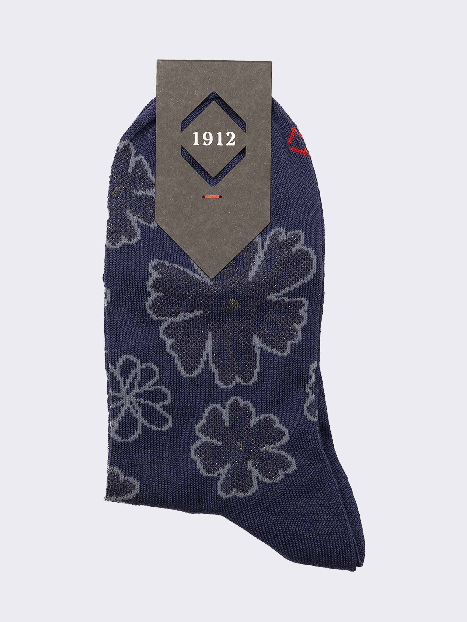 Women's Short Floral Cotton Socks - Summer Fantasy Design - Image 2