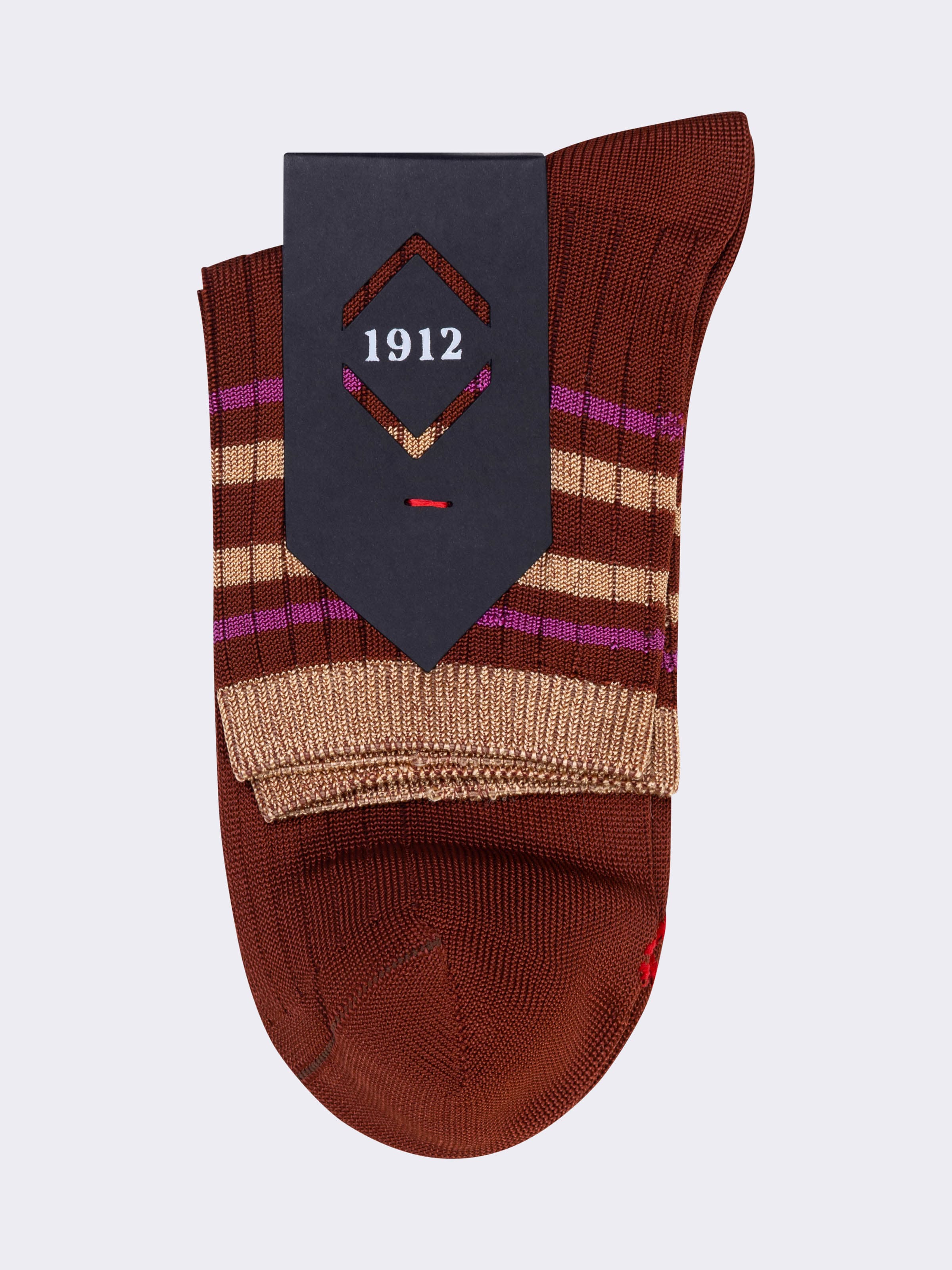 Chaussettes Courtes Rayées Femme - Design Moderne et Élégant - Image 3