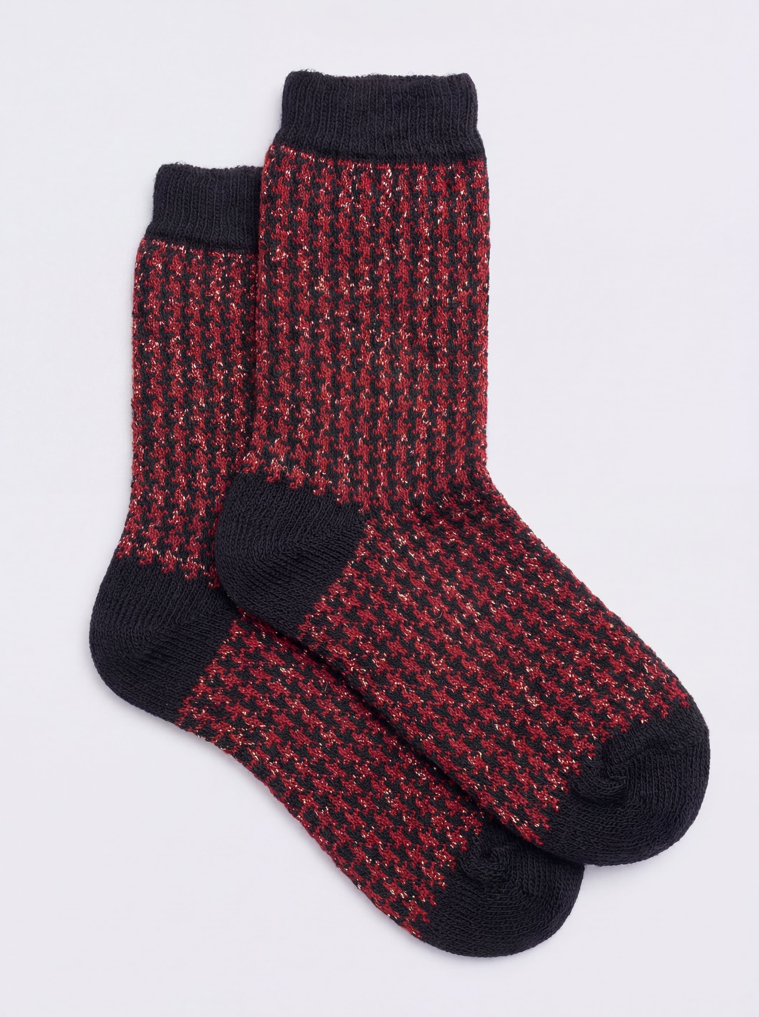 Calcetines cortos mujer Fantasía pata de gallo mezcla Lana