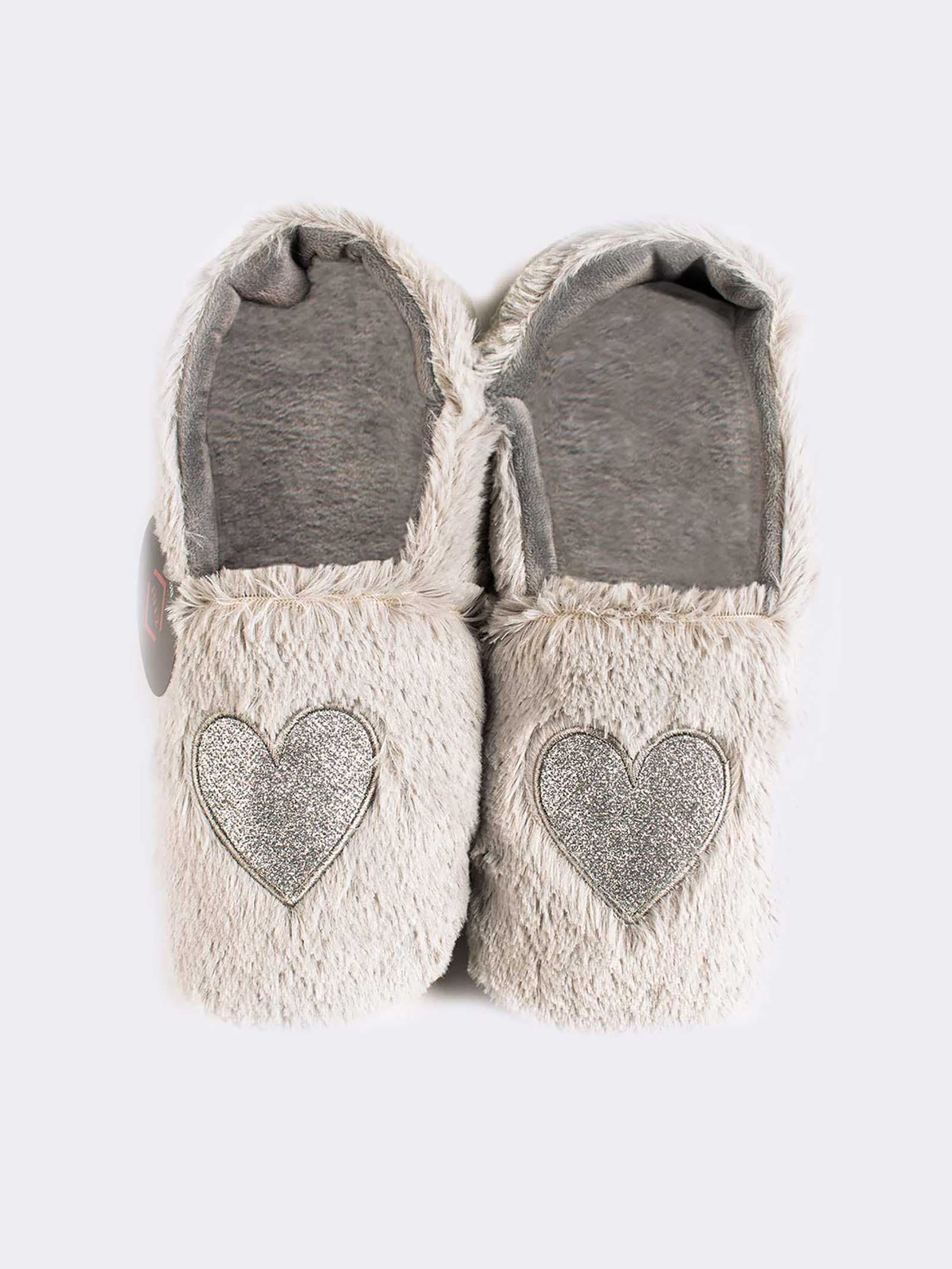Women's Glitter Heart Slippers - Soft and Comfortable - Image 1