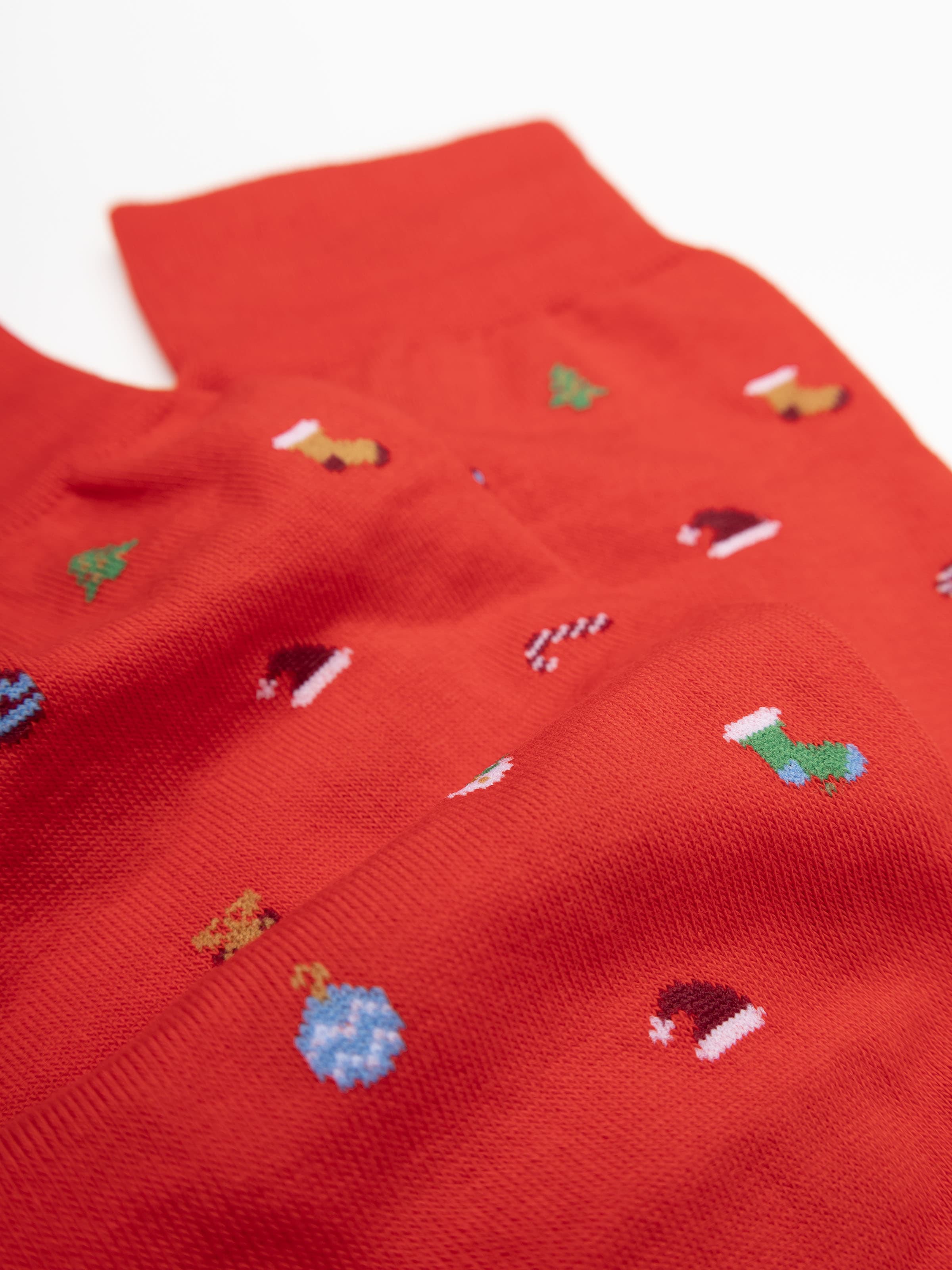 Calcetines Largos de Hombre con Motivos Navideños en Algodón Cálido - Fabricado en Italia - Image 2