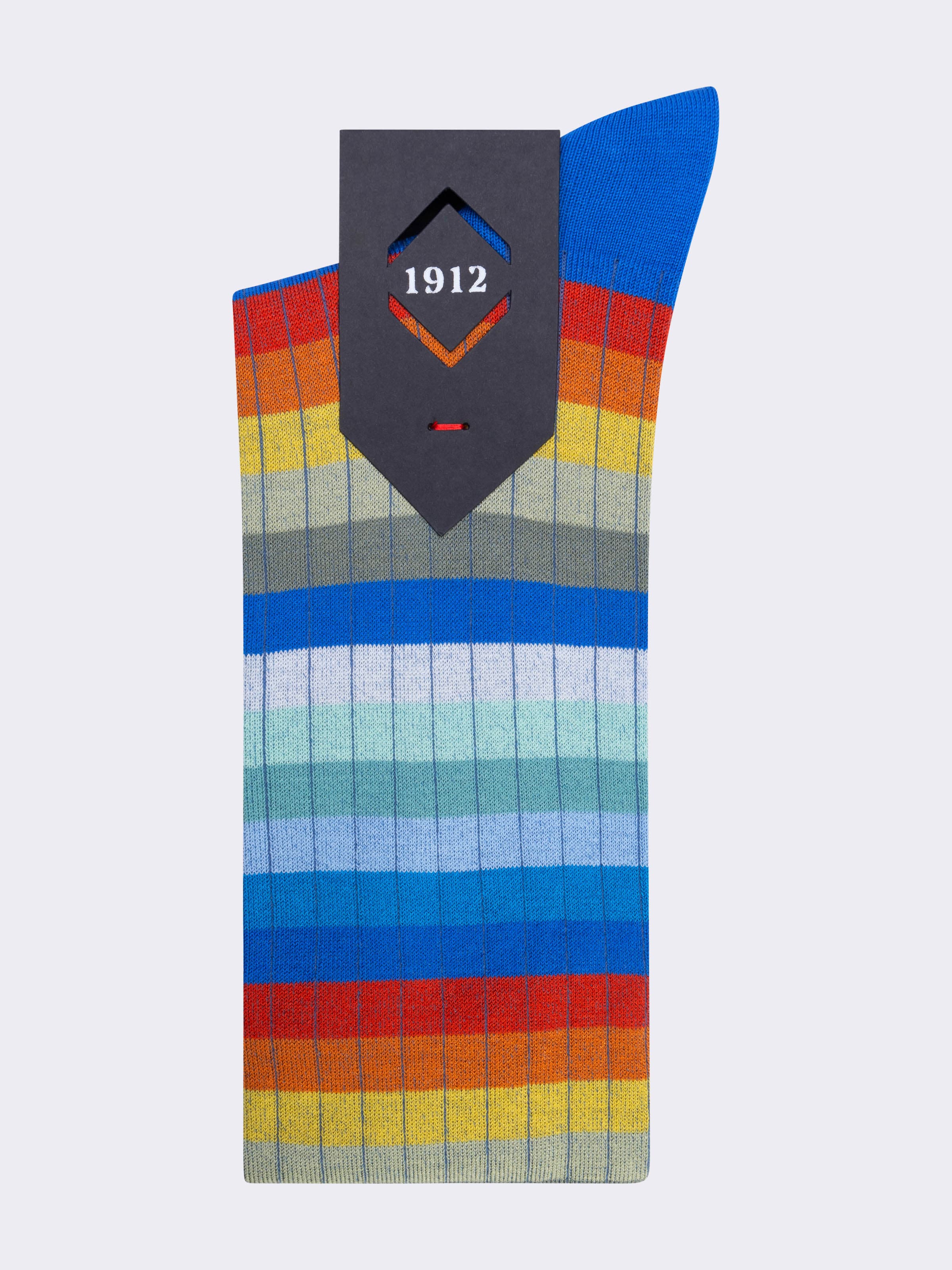 Long Rainbow Pattern Socks in Cool Cotton - Image 3