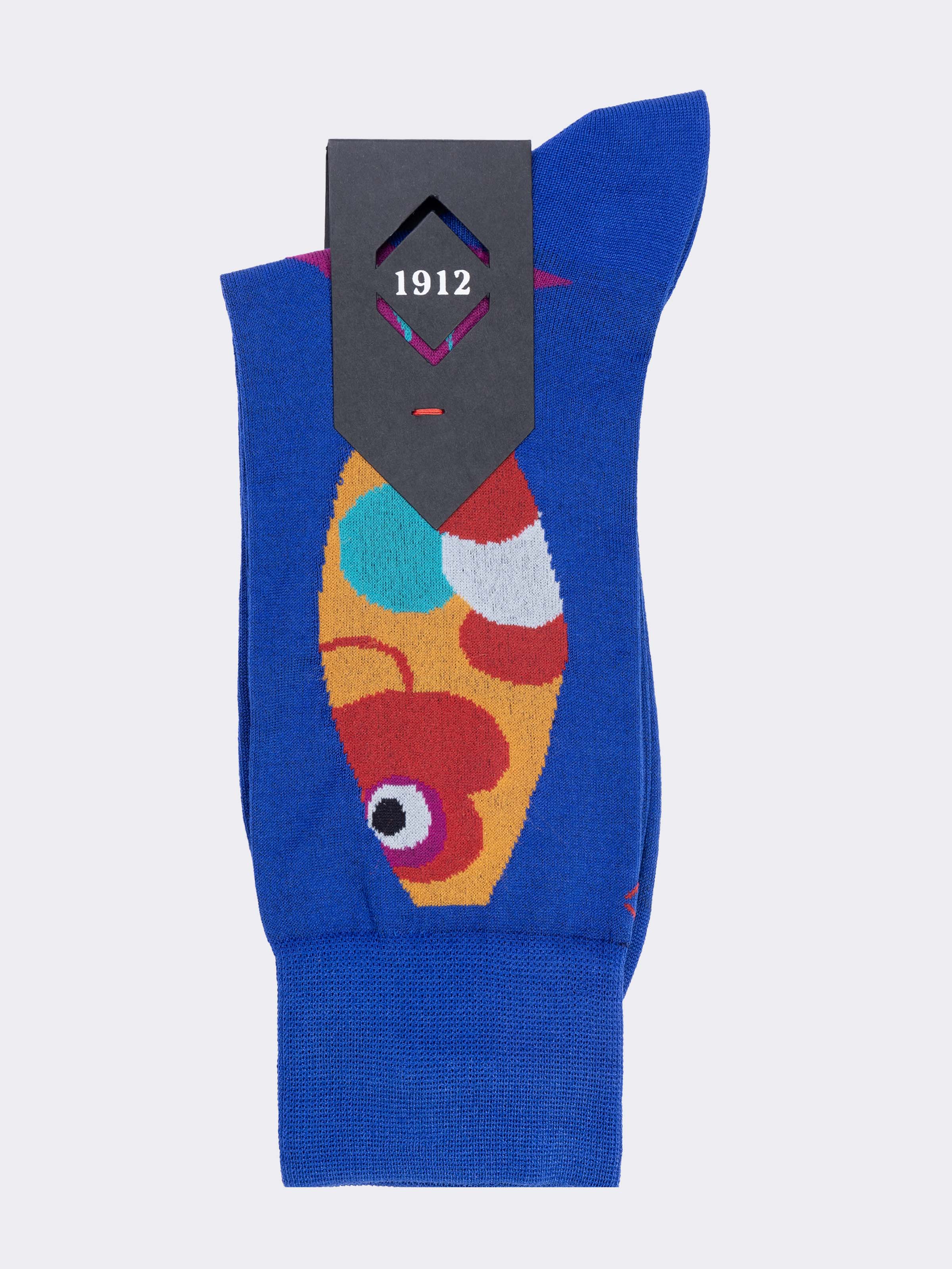 Kurze Socken aus kühler Baumwolle mit Fischmuster - Image 3