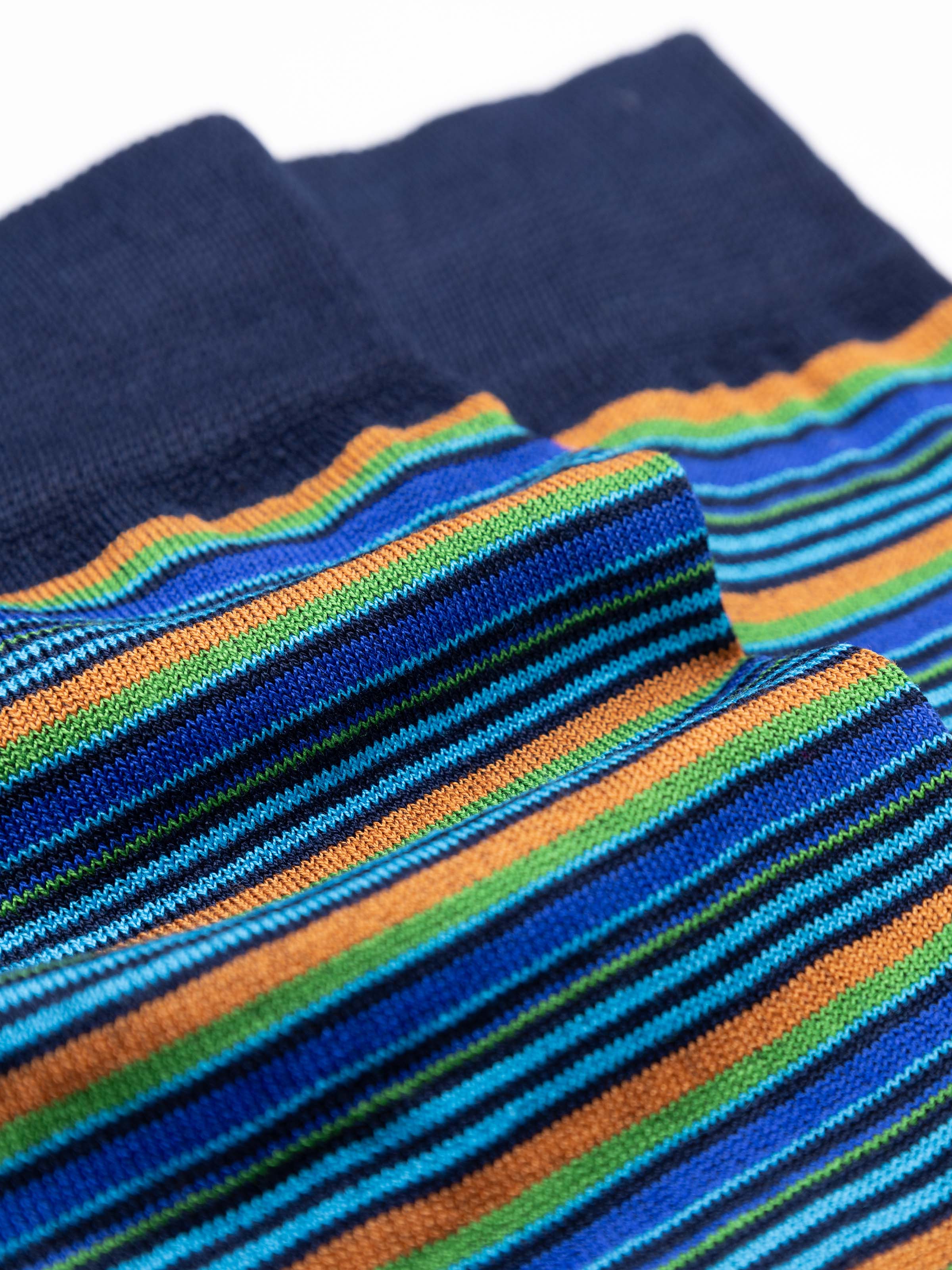 Short socks in cool Cotton with Mille Righe pattern - Image 2