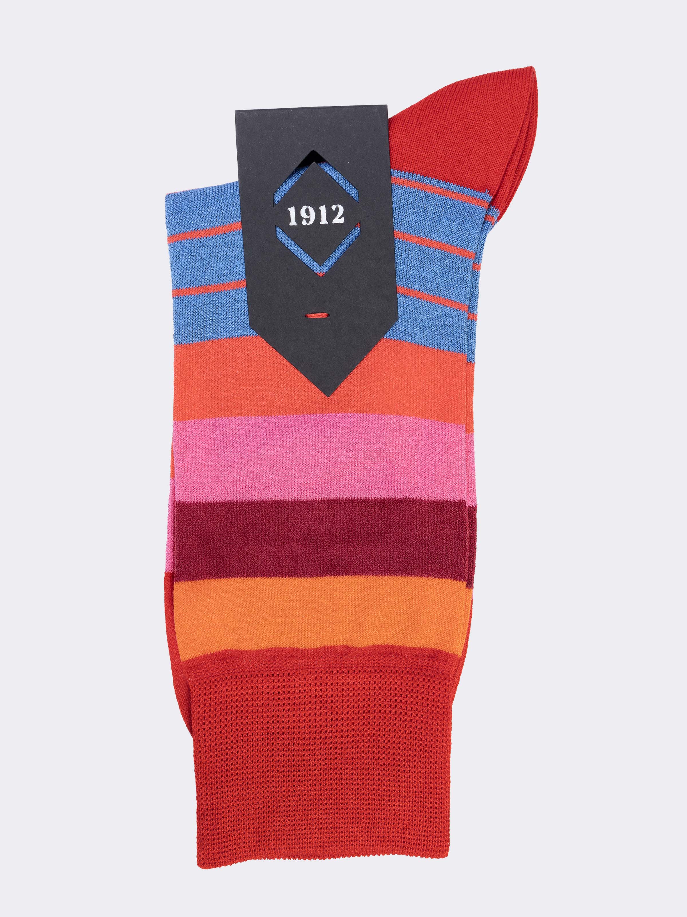 Kurze Socken aus kühler Baumwolle mit buntem Streifenmuster - Image 3
