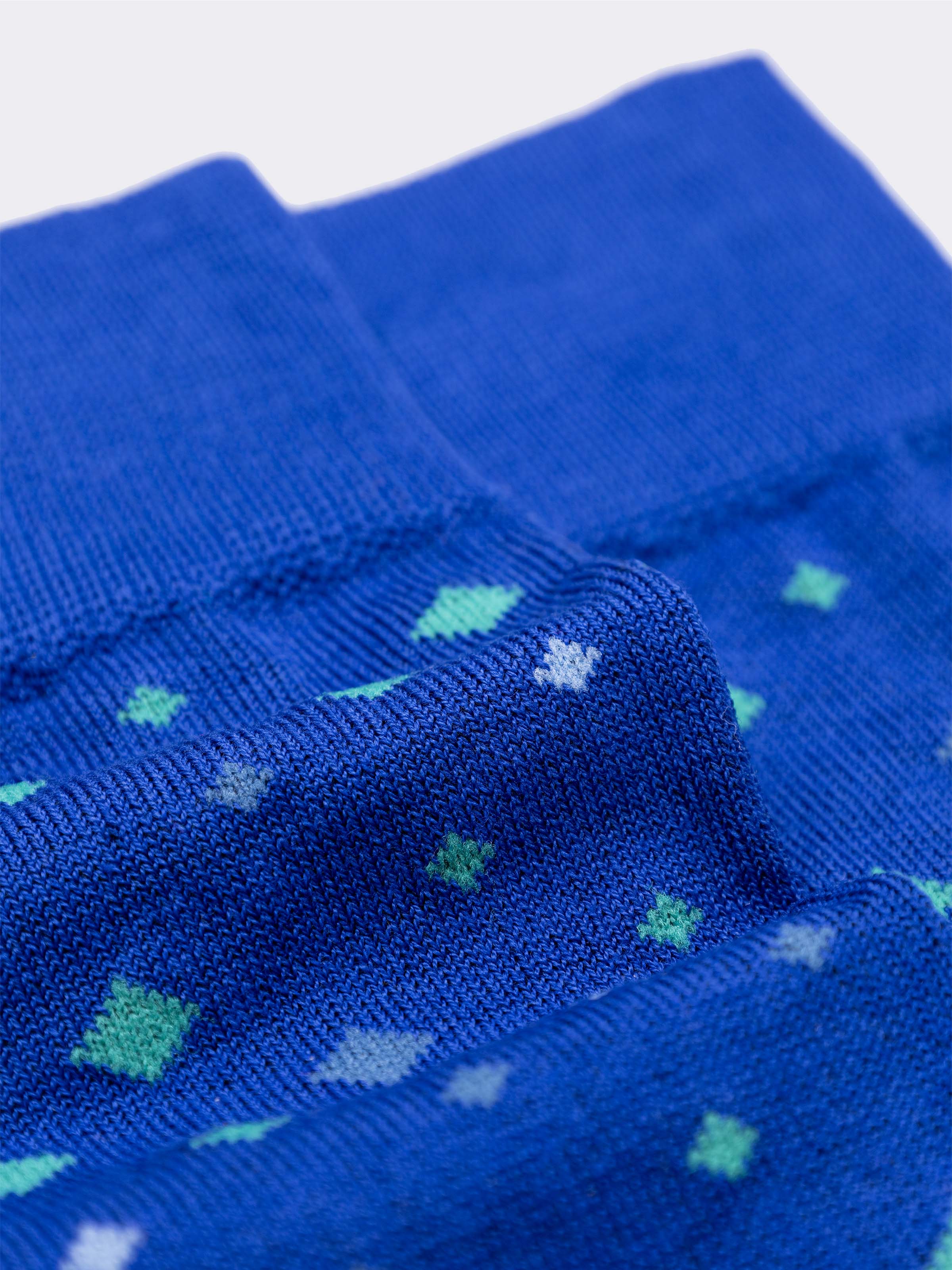 Kurze Socken aus frischer Baumwolle mit Mini-Rautenmuster - Image 2
