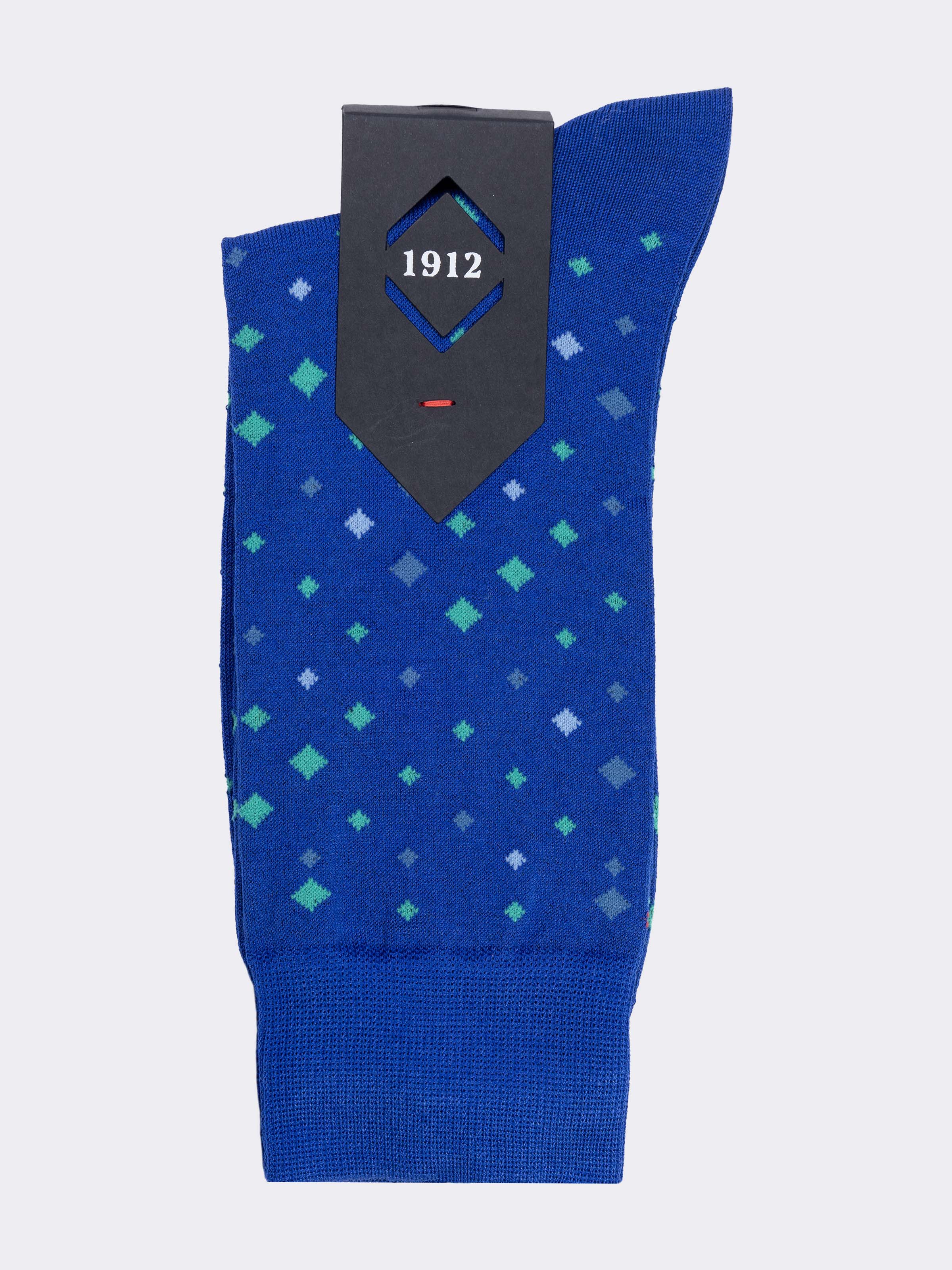 Kurze Socken aus frischer Baumwolle mit Mini-Rautenmuster - Image 3