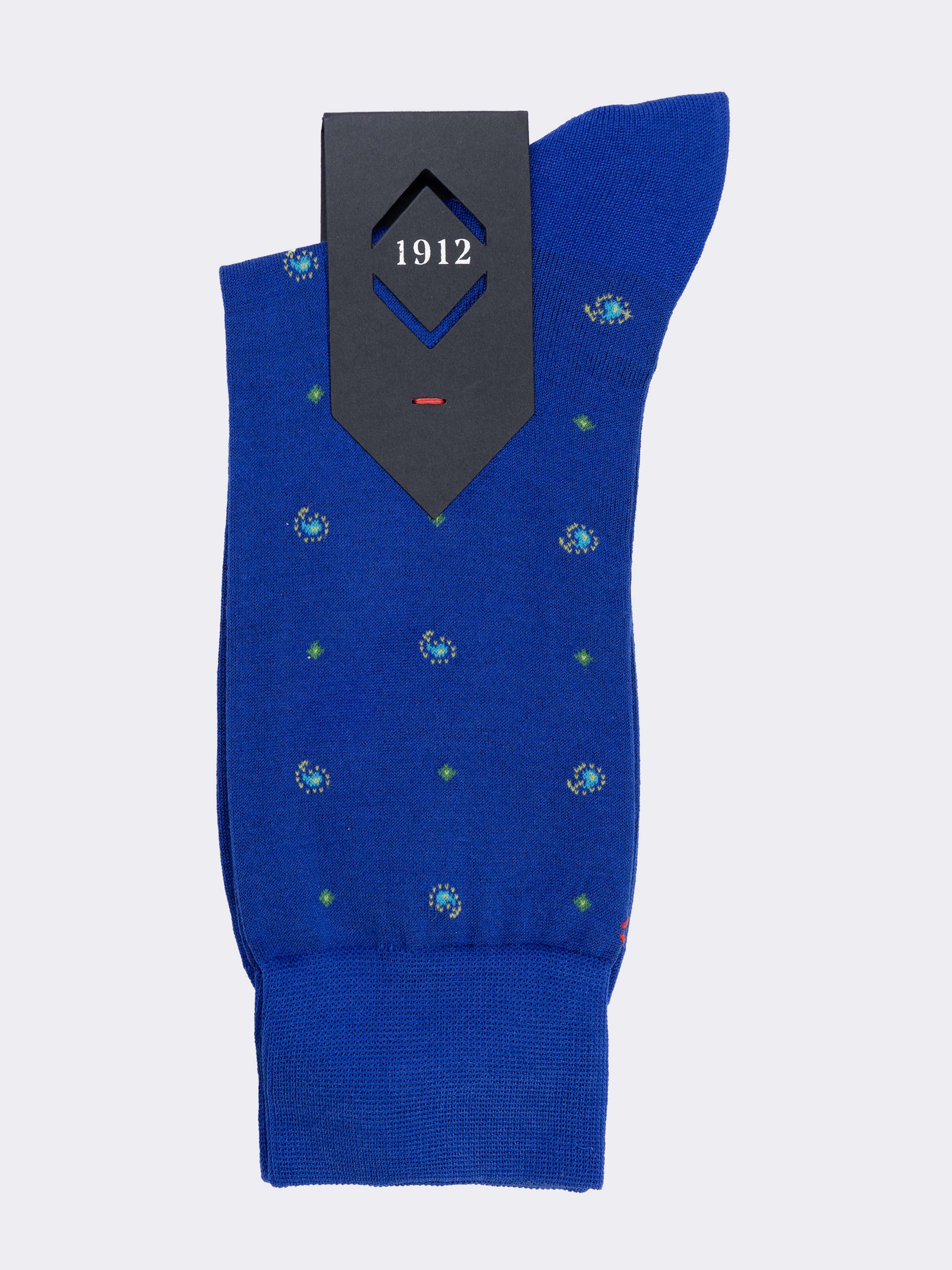 Short Socks in Cool Cotton with Tie-inspired Paisley Pattern - Image 3