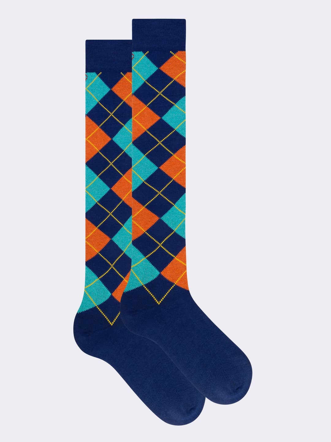 Calze lunghe in fresco Cotone fantasia Argyle